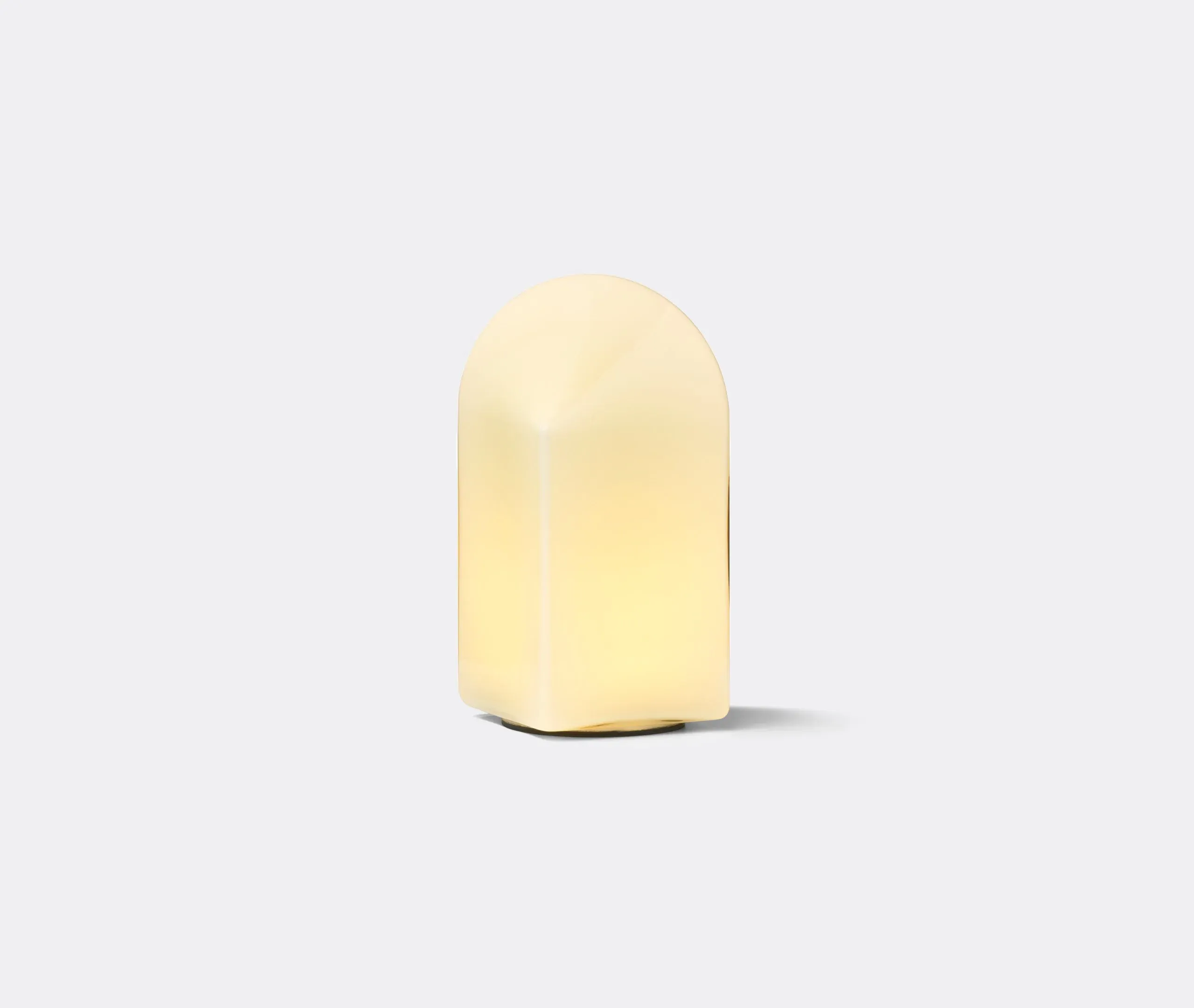 Medium Table Lamp with EU Plug - White, Glass