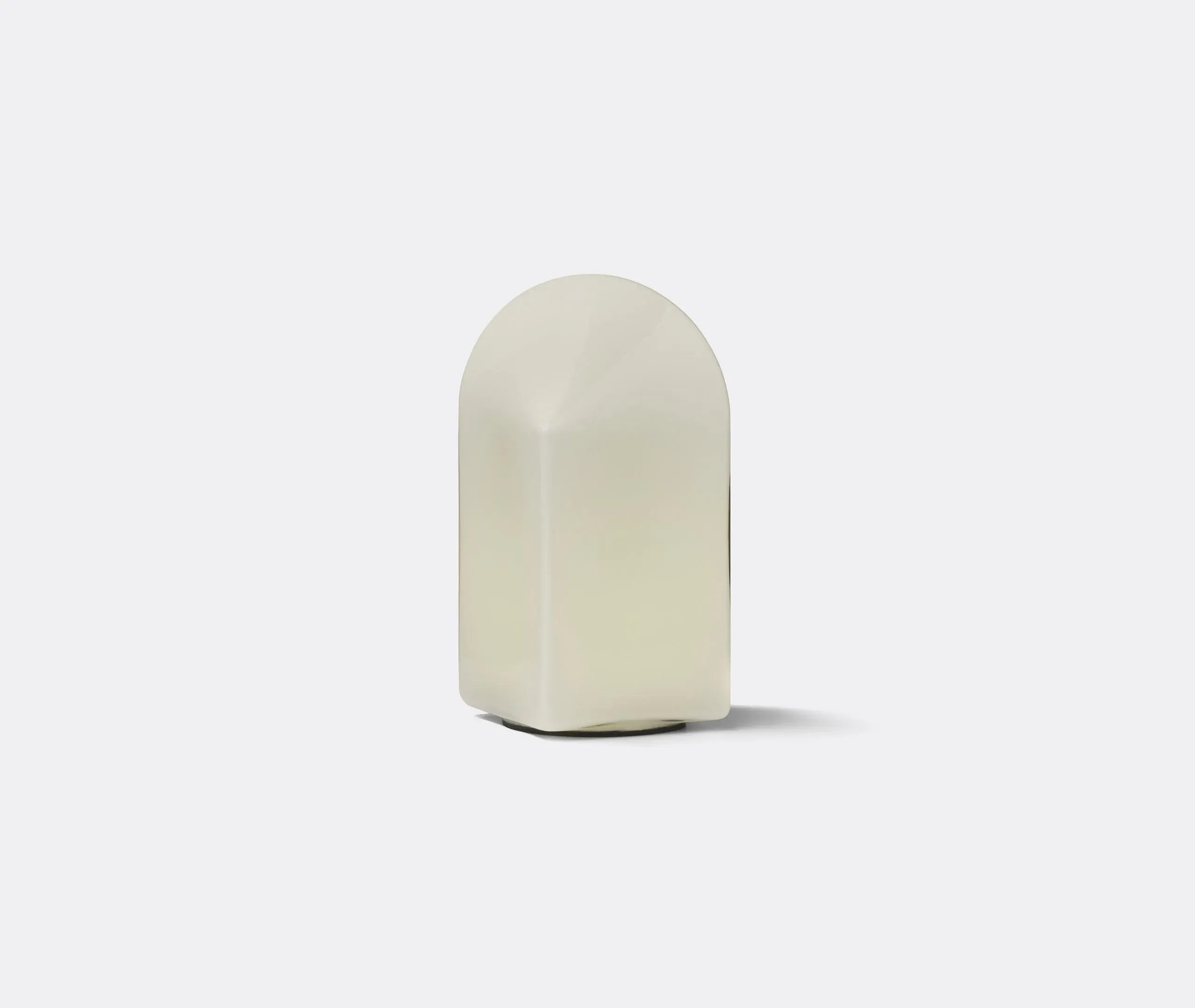 Medium Table Lamp with EU Plug - White, Glass