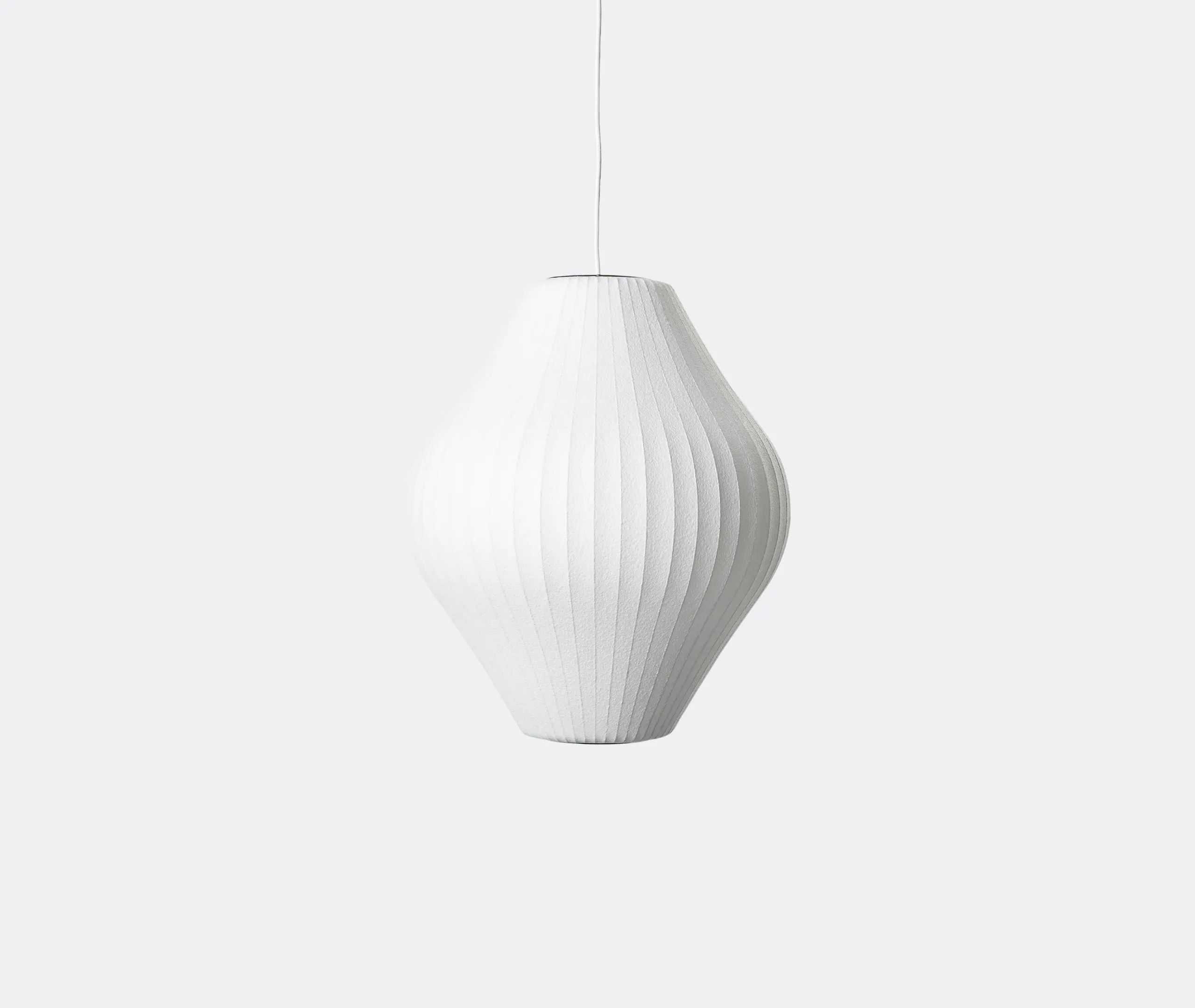 Nelson Pear Bubble Medium Pendant Light - White
