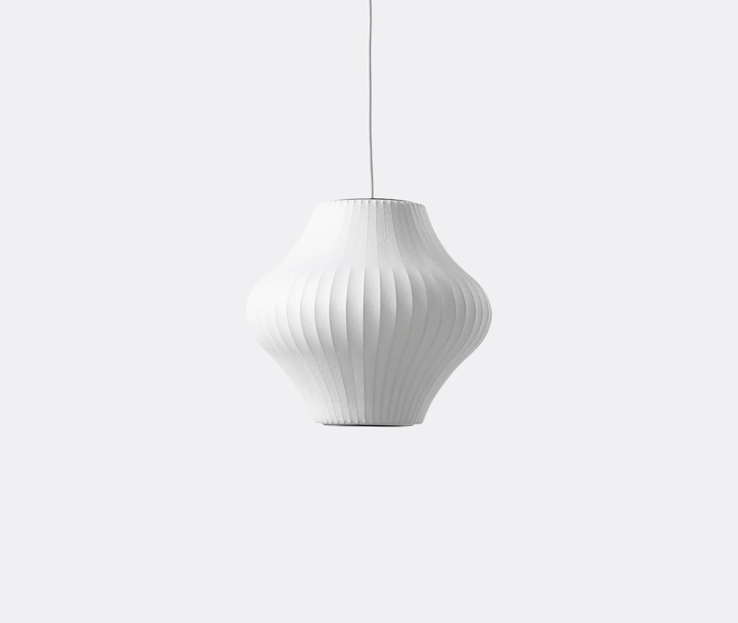 Nelson Pear Bubble Small Pendant Light - White image