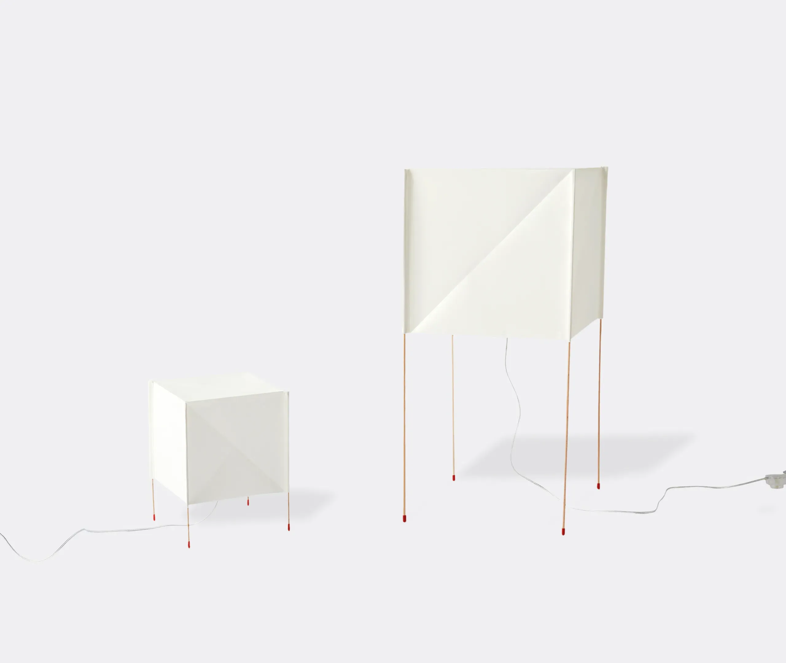 Paper Cube Floor Lamp UK Plug - White