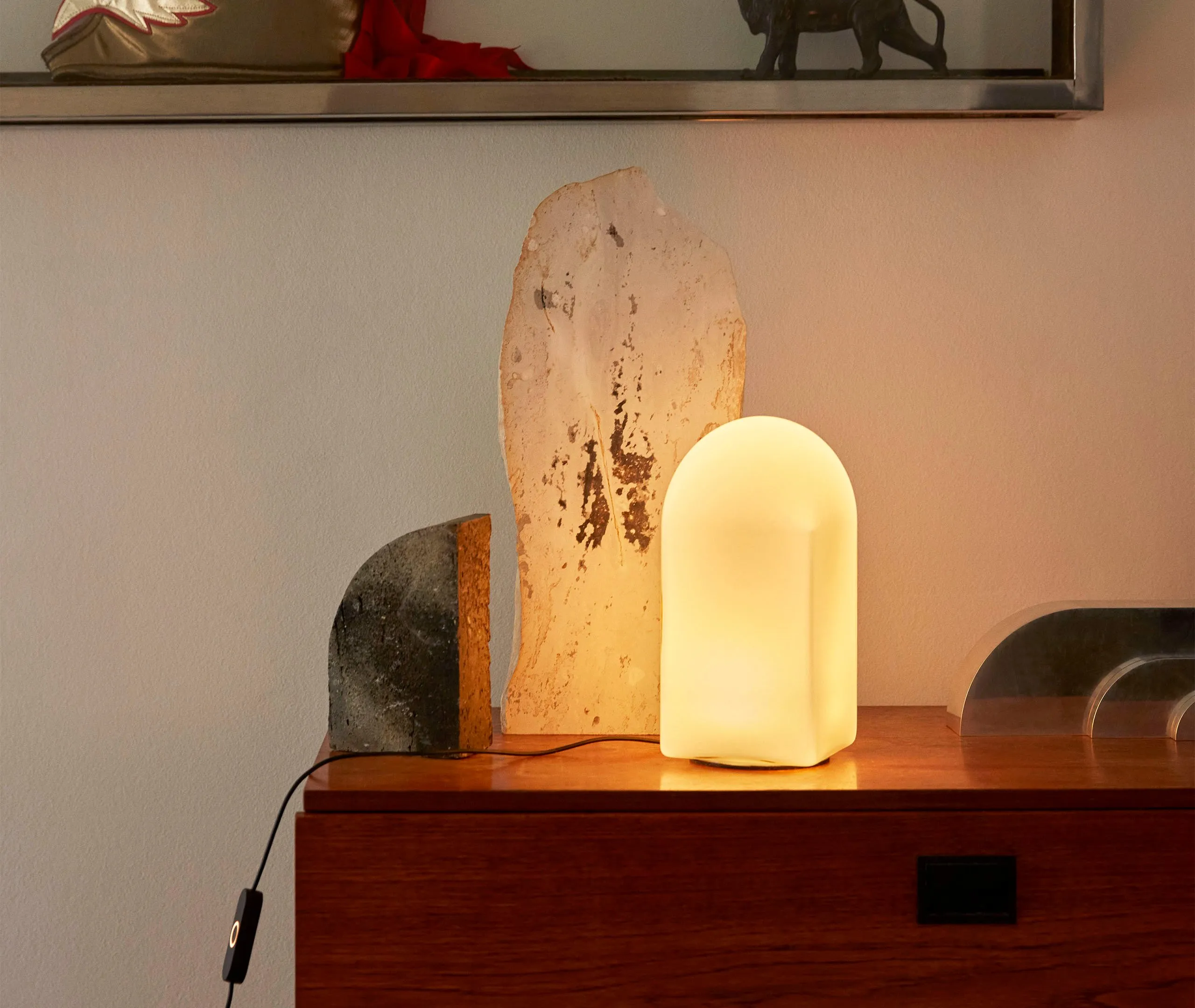 Parade Medium Table Lamp - White, Glass