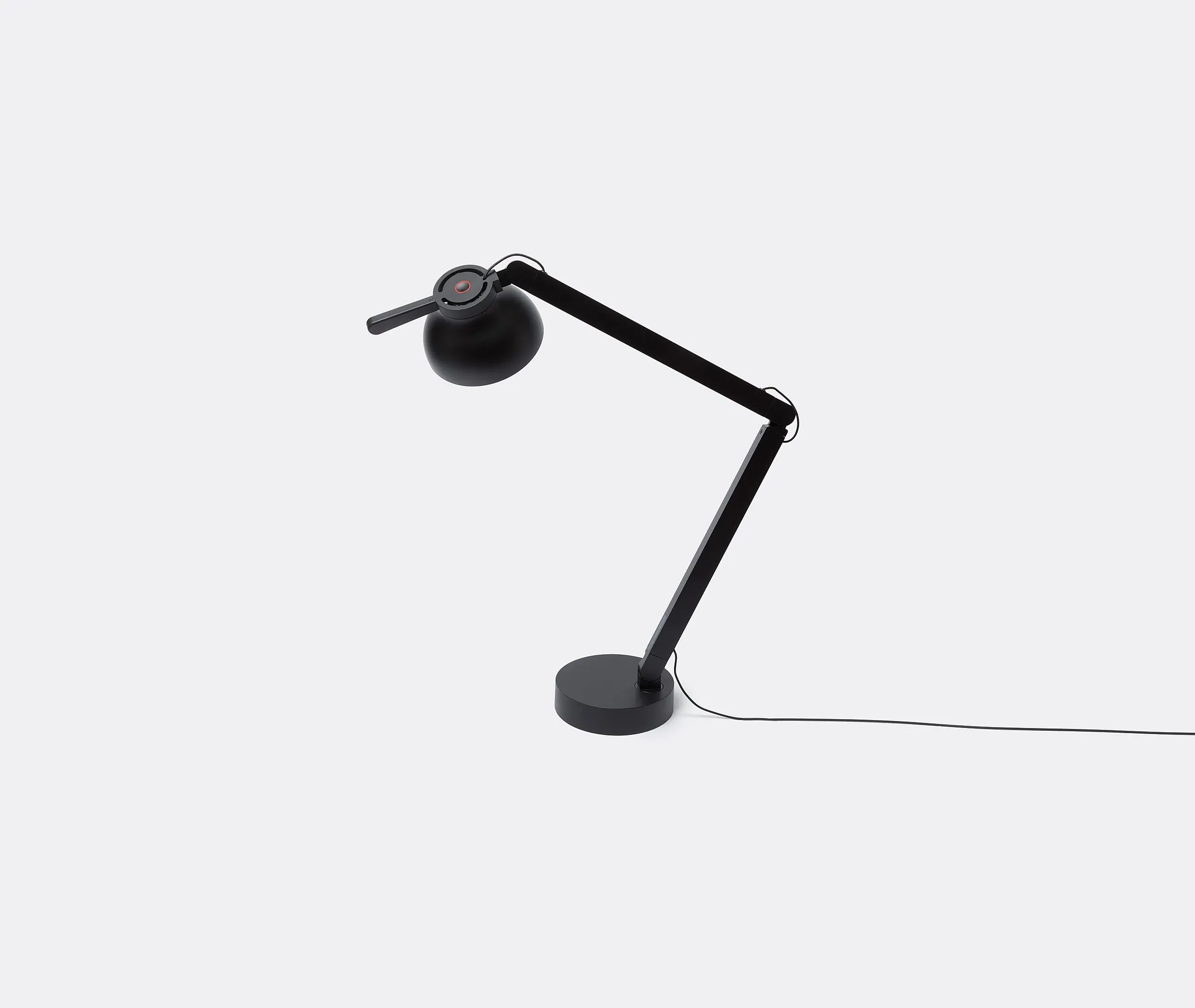 PC Double Arm Desk Lamp with Wall Bracket - Black