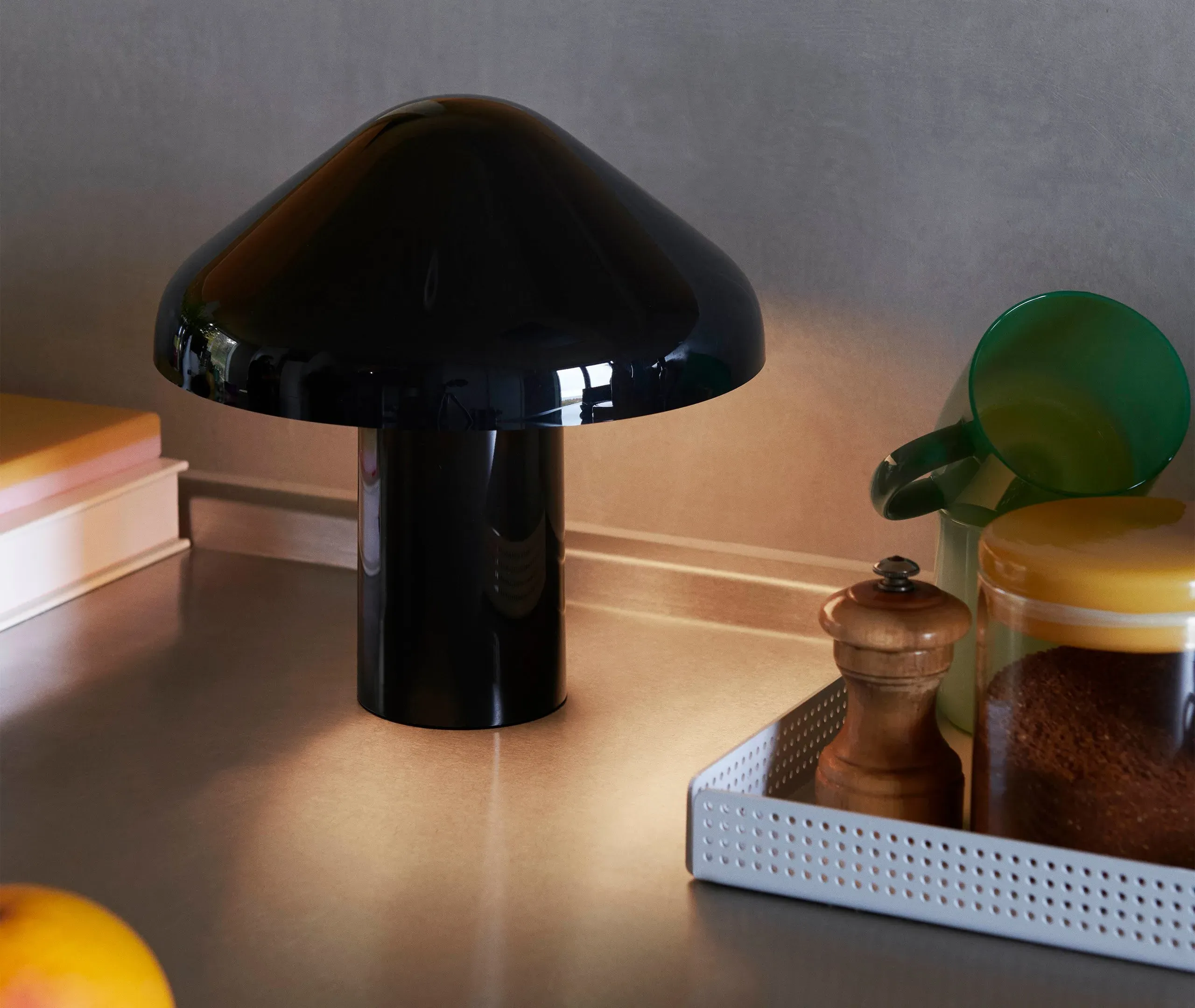 Portable Lamp Battery Operated - Black, Polycarbonate