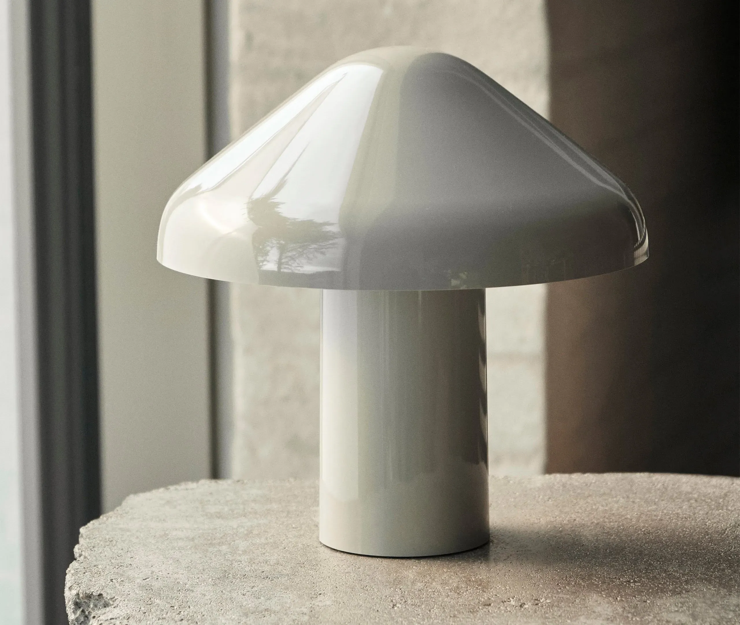 Portable Lamp Battery Operated - Grey, Polycarbonate