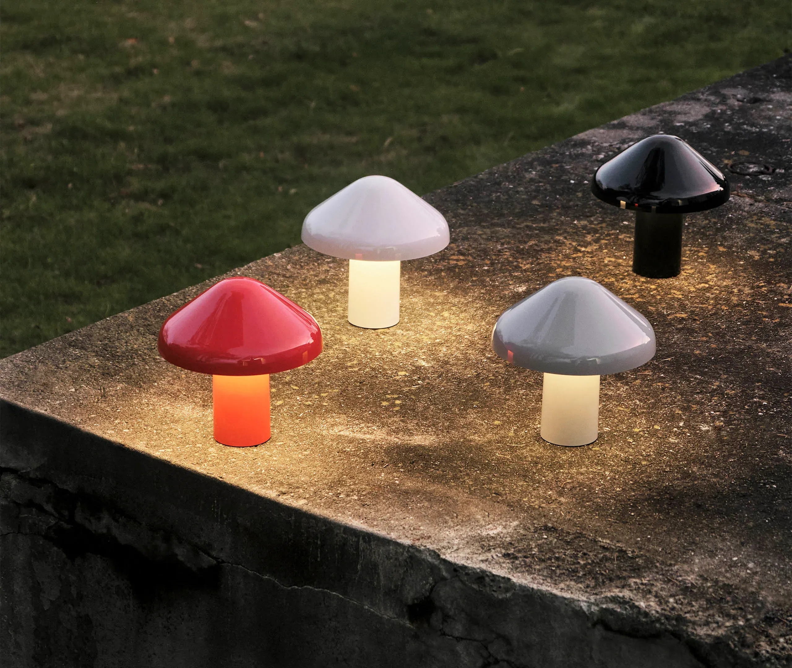 Portable Lamp Battery Operated - Grey, Polycarbonate