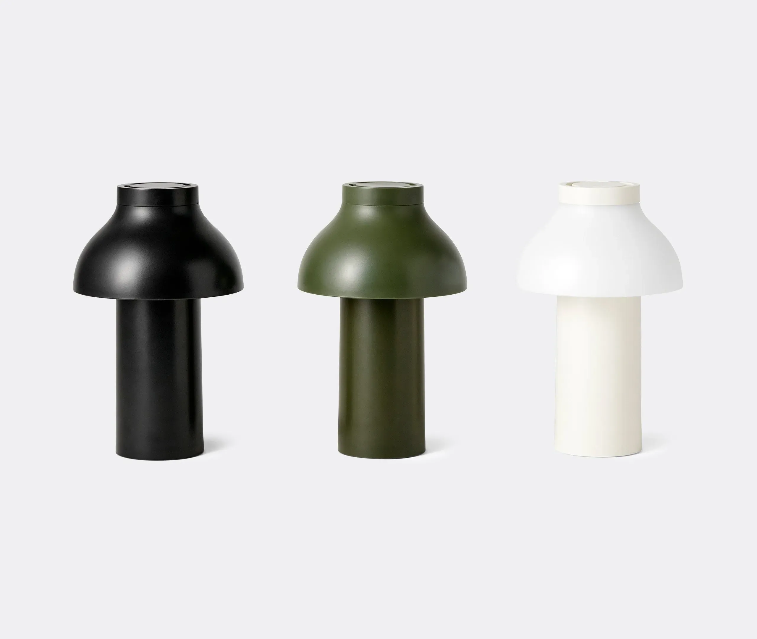 Portable Table Lamp Battery Powered - Olive, Plastic