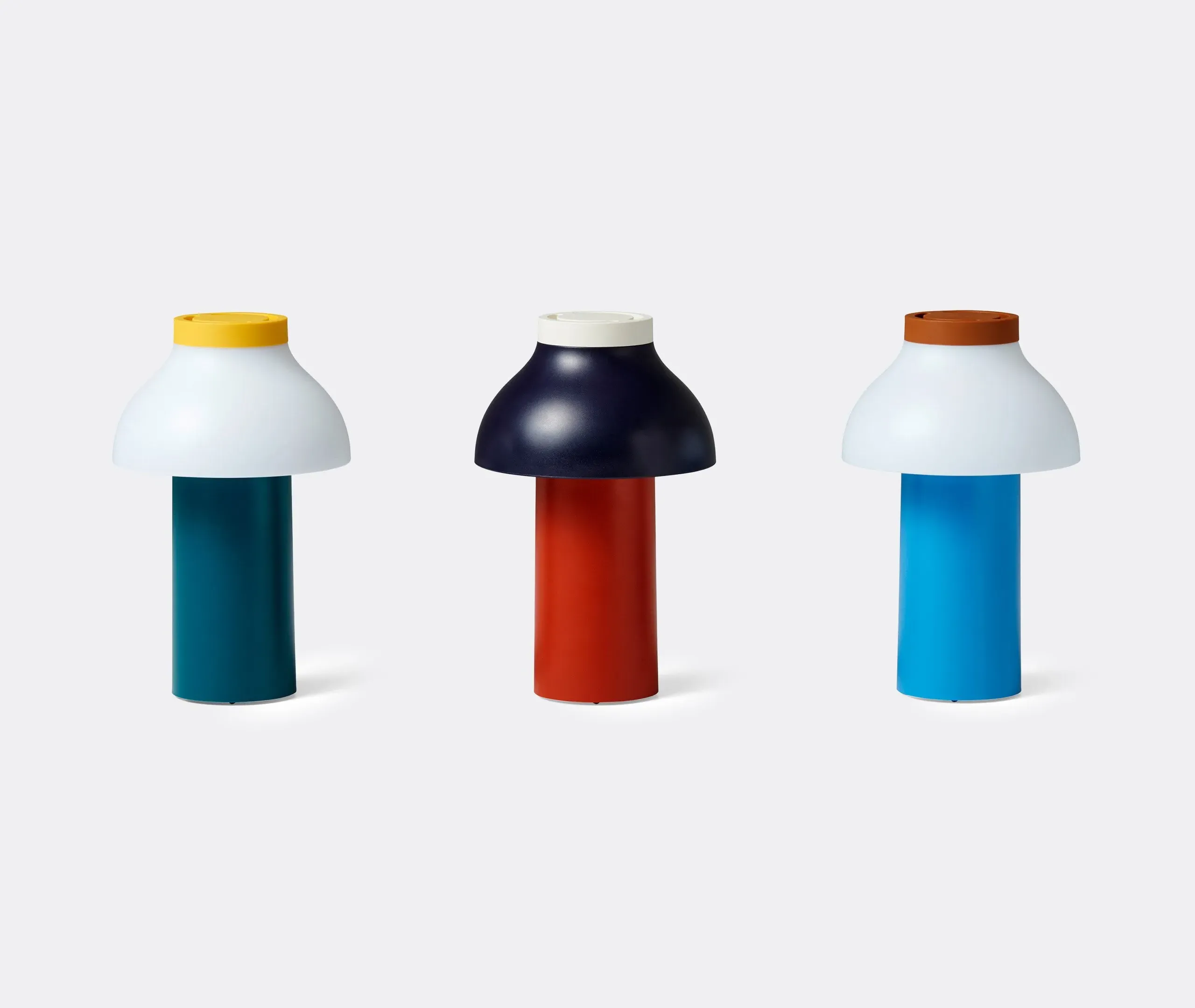 Portable Table Lamp Battery Powered - Red, Plastic