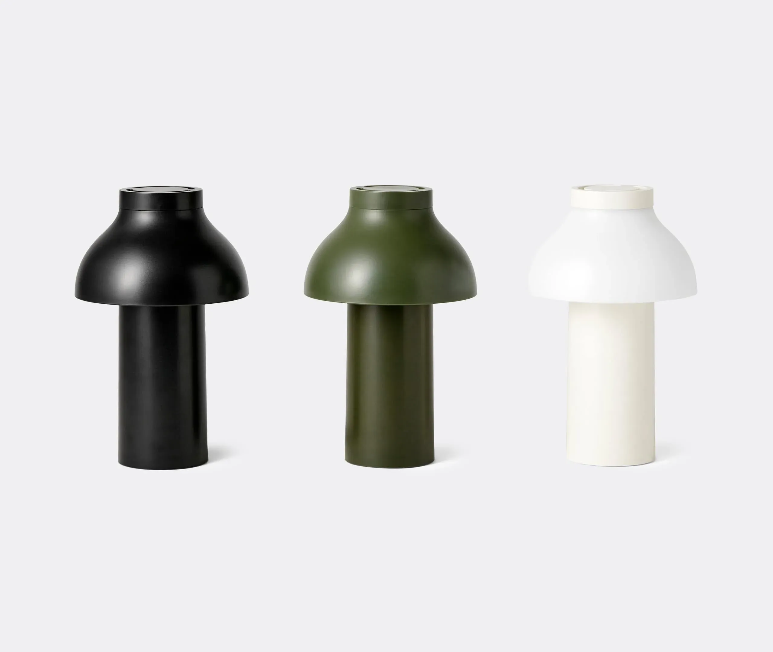 Portable Table Lamp Battery Powered - White, Plastic