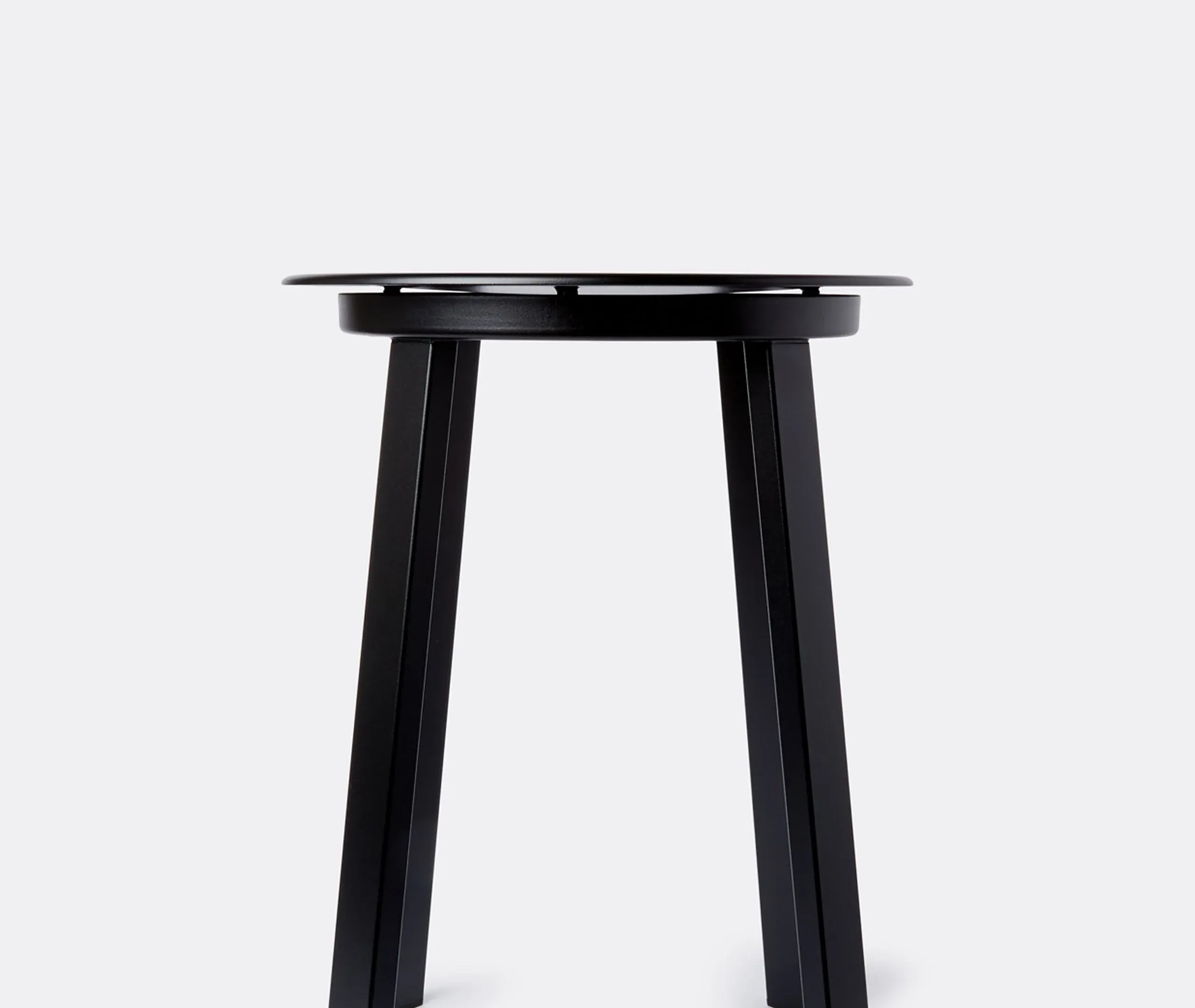 Rotating Stool with 360° Swivel - Black, Steel