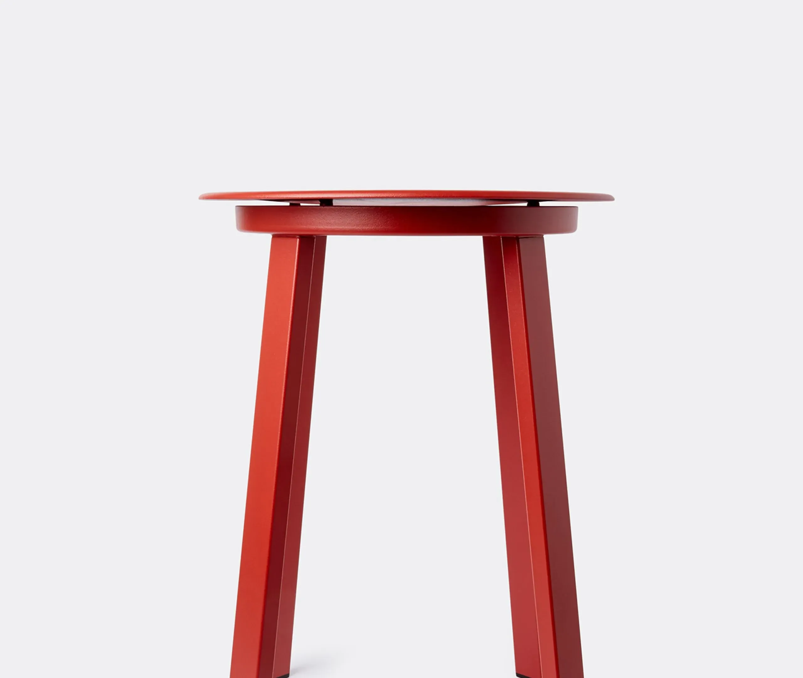 Rotating Stool with 360° Swivel - Red, Steel