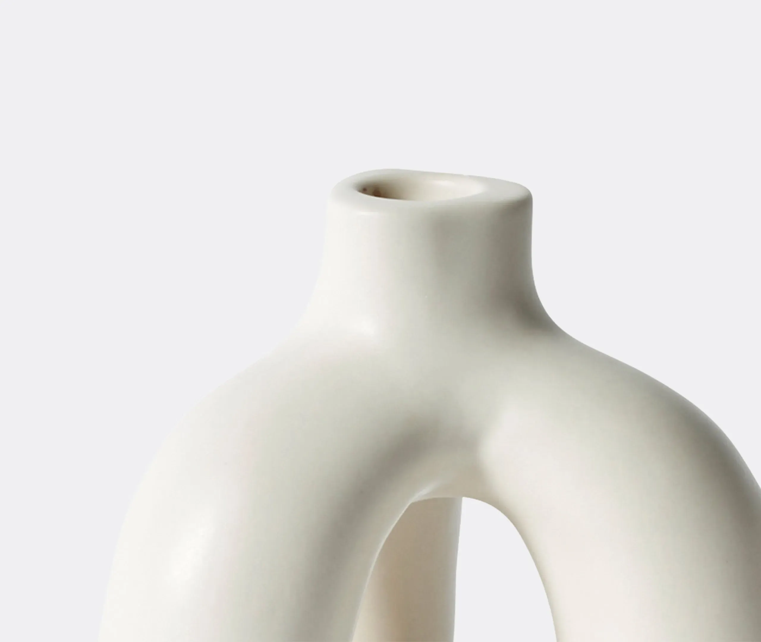Sculptural Candleholder - Ivory, Stoneware