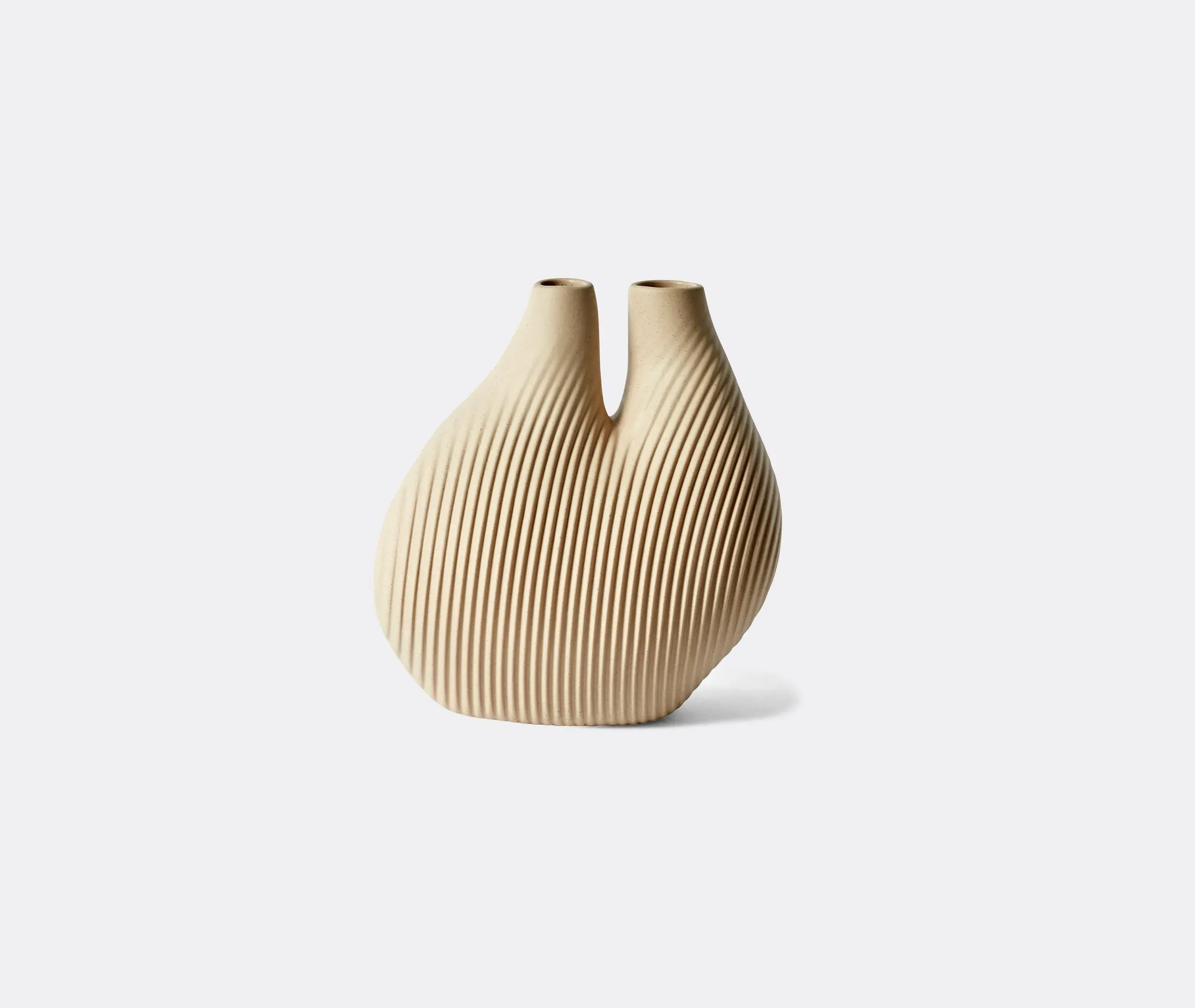 Sculptural Vase - Light Beige, Stoneware