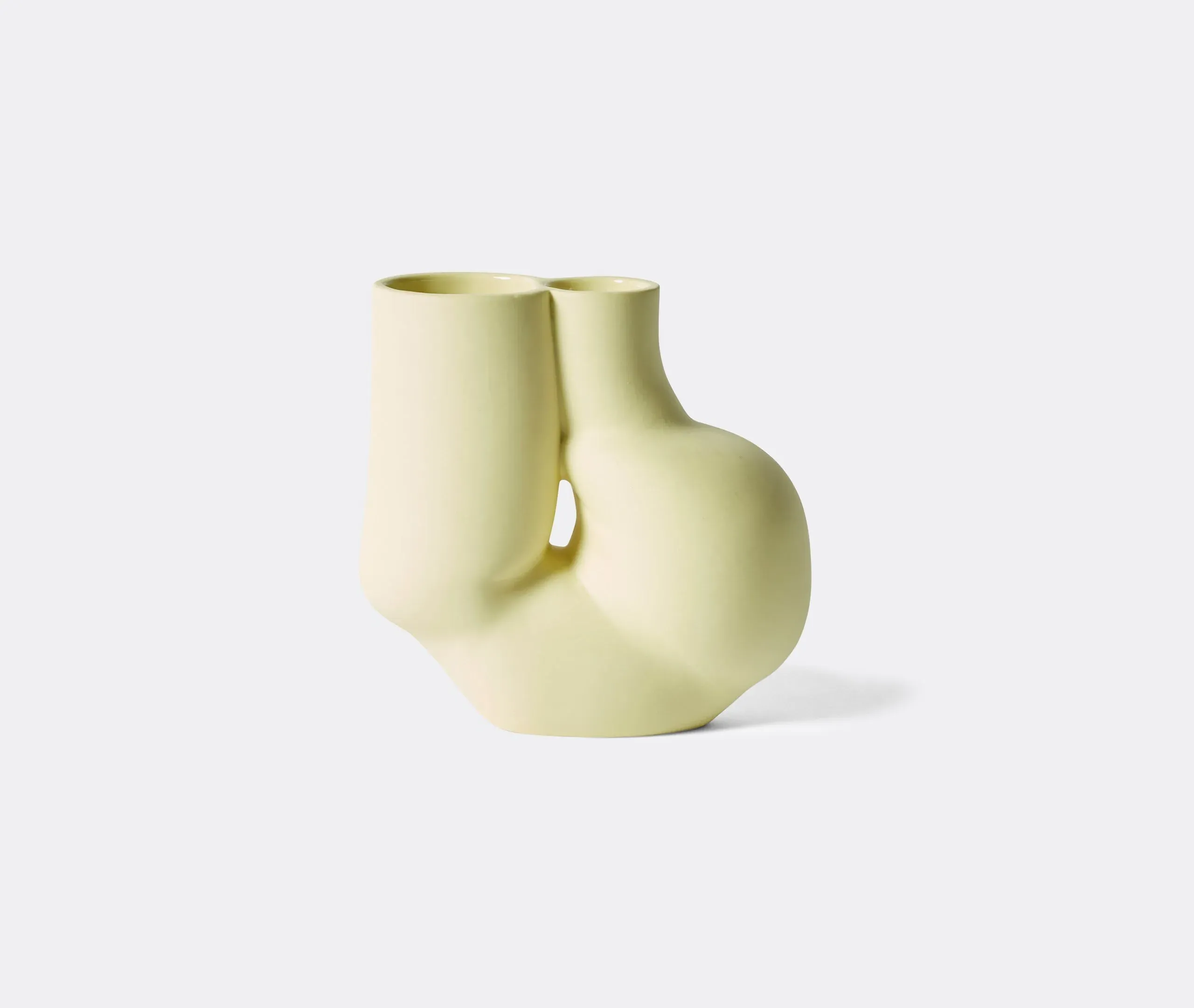 Sculptural Vase - Soft Yellow, Stoneware image