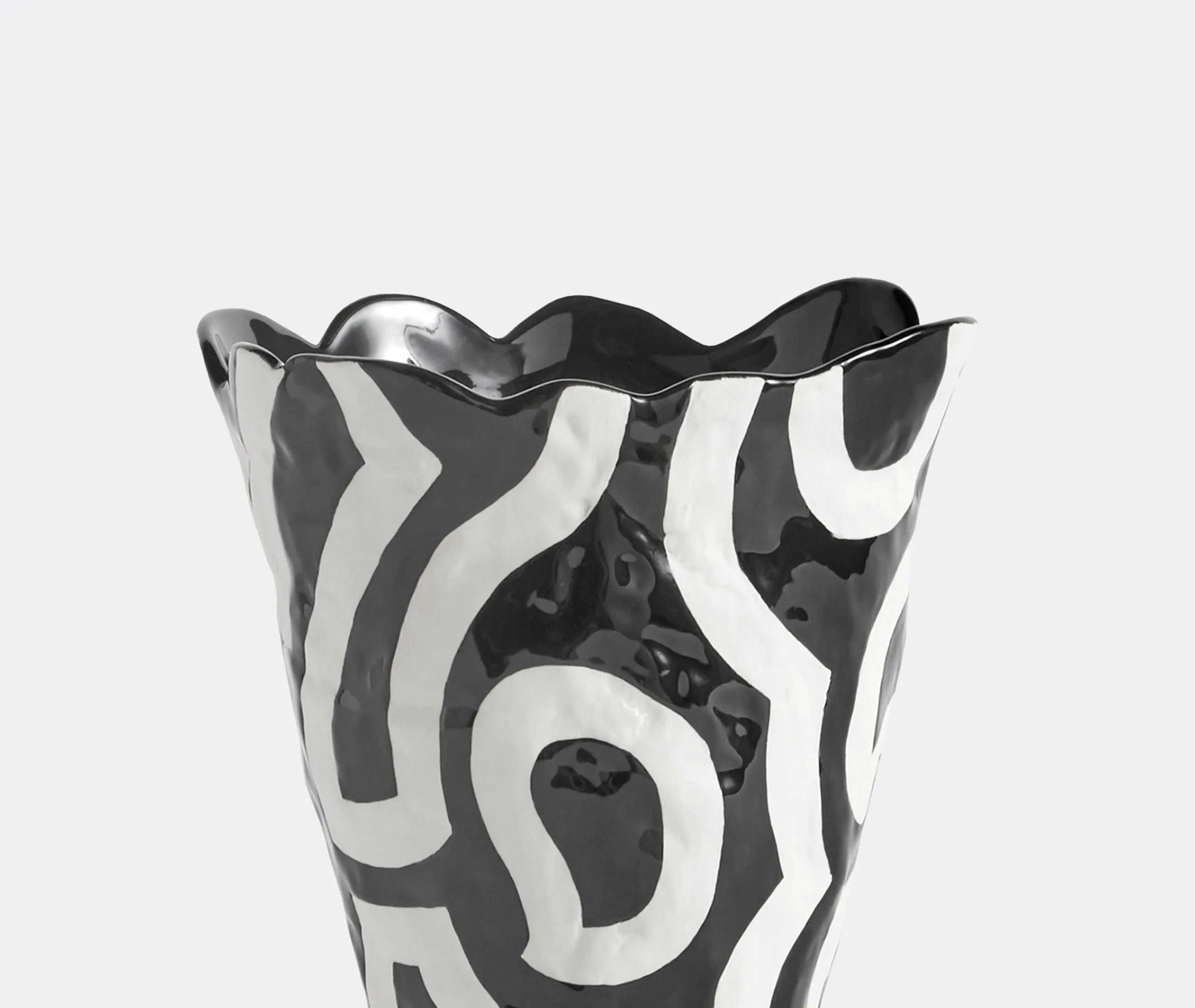 Shadow Vase - Black, White alternate view