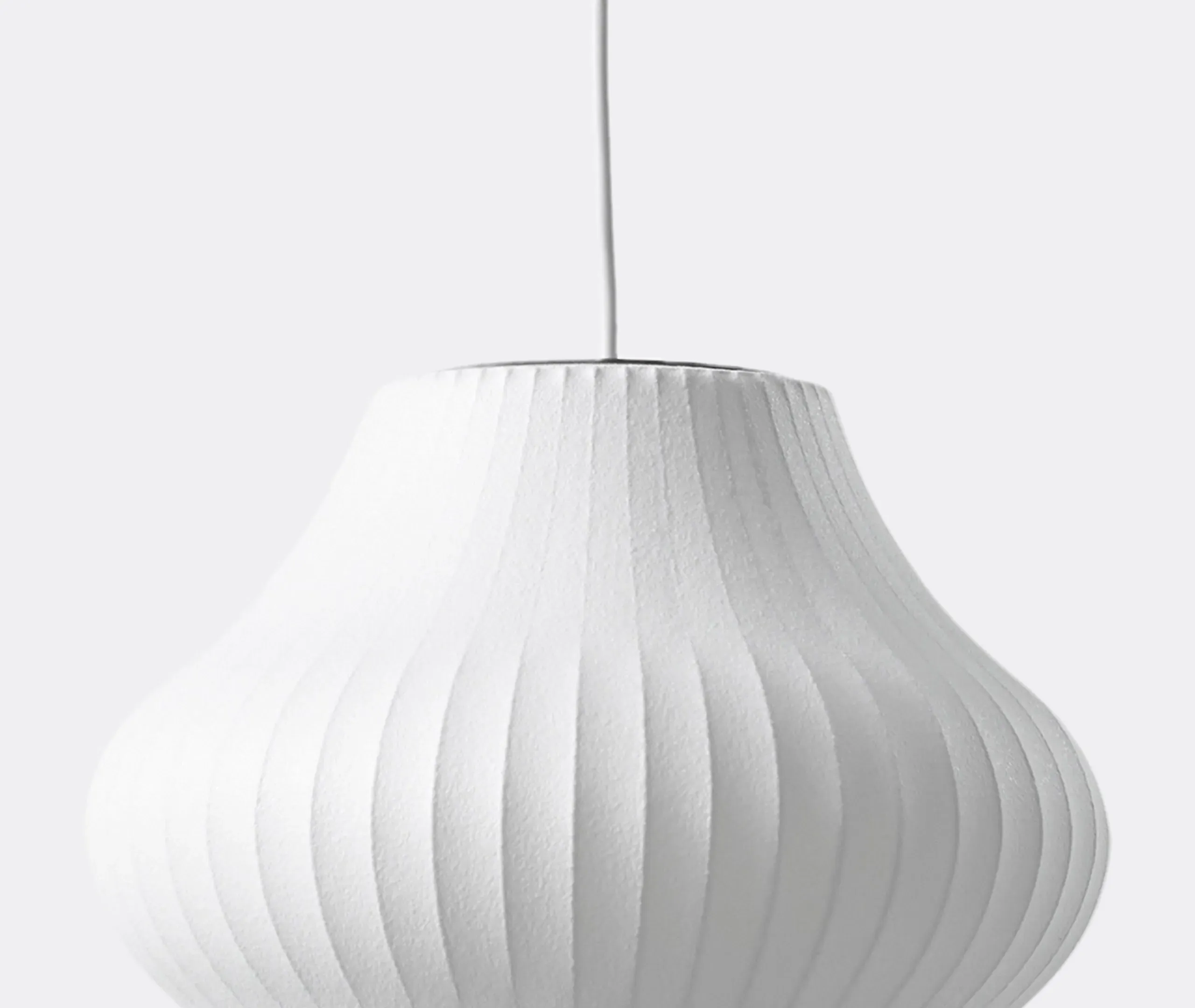Small Pear Bubble Pendant Light - White
