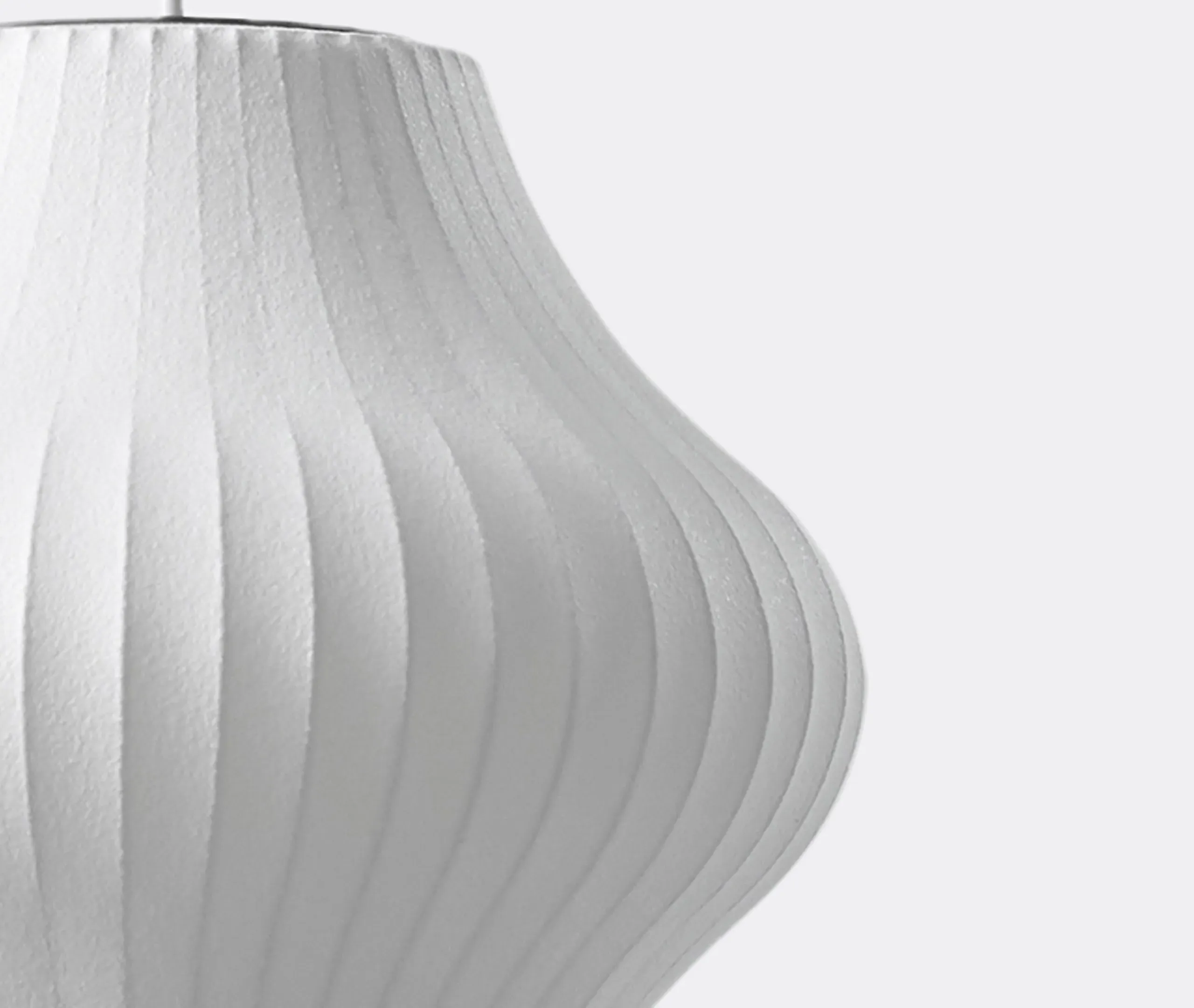 Small Pear Bubble Pendant Light - White
