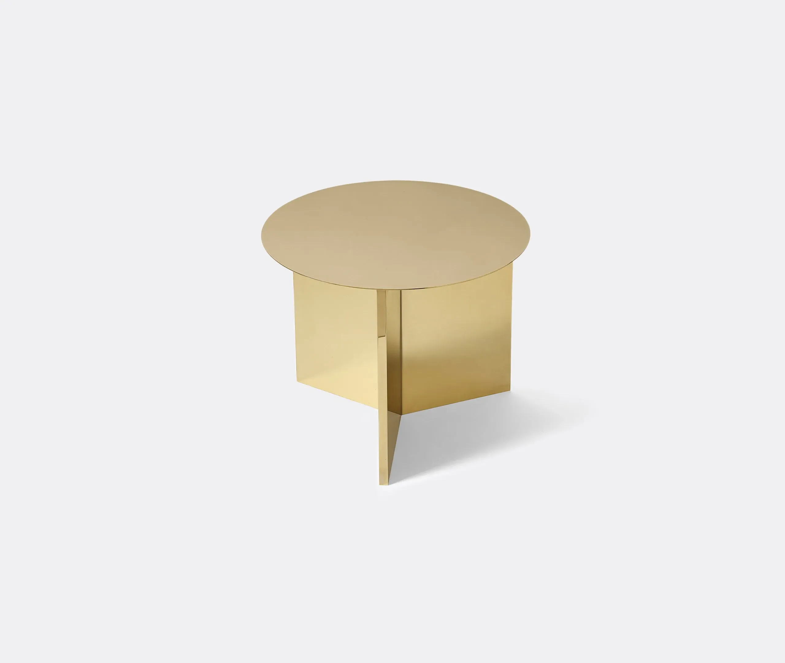 Small Round Side Table - Brass, Steel