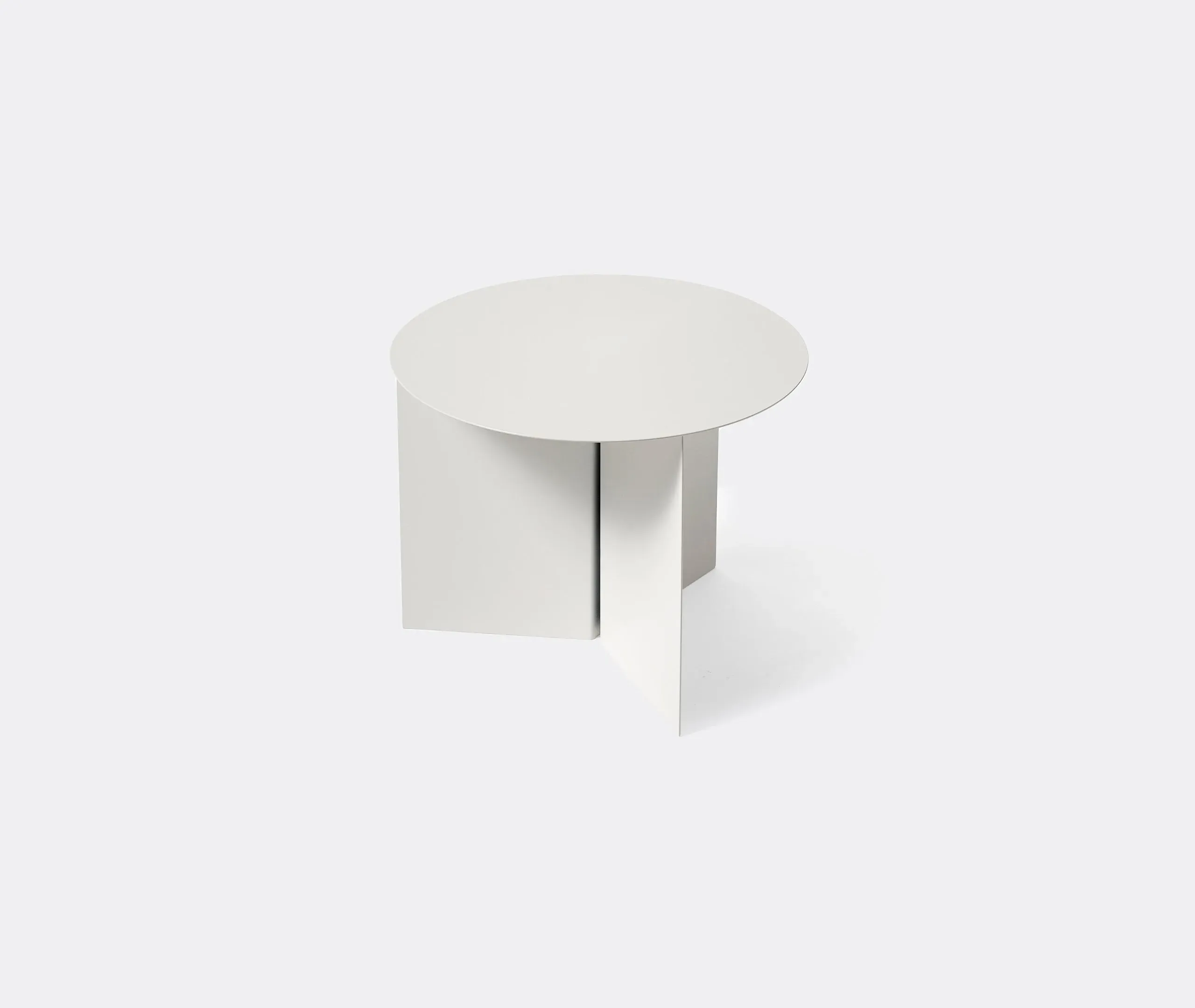 Small Round Side Table - White, Steel