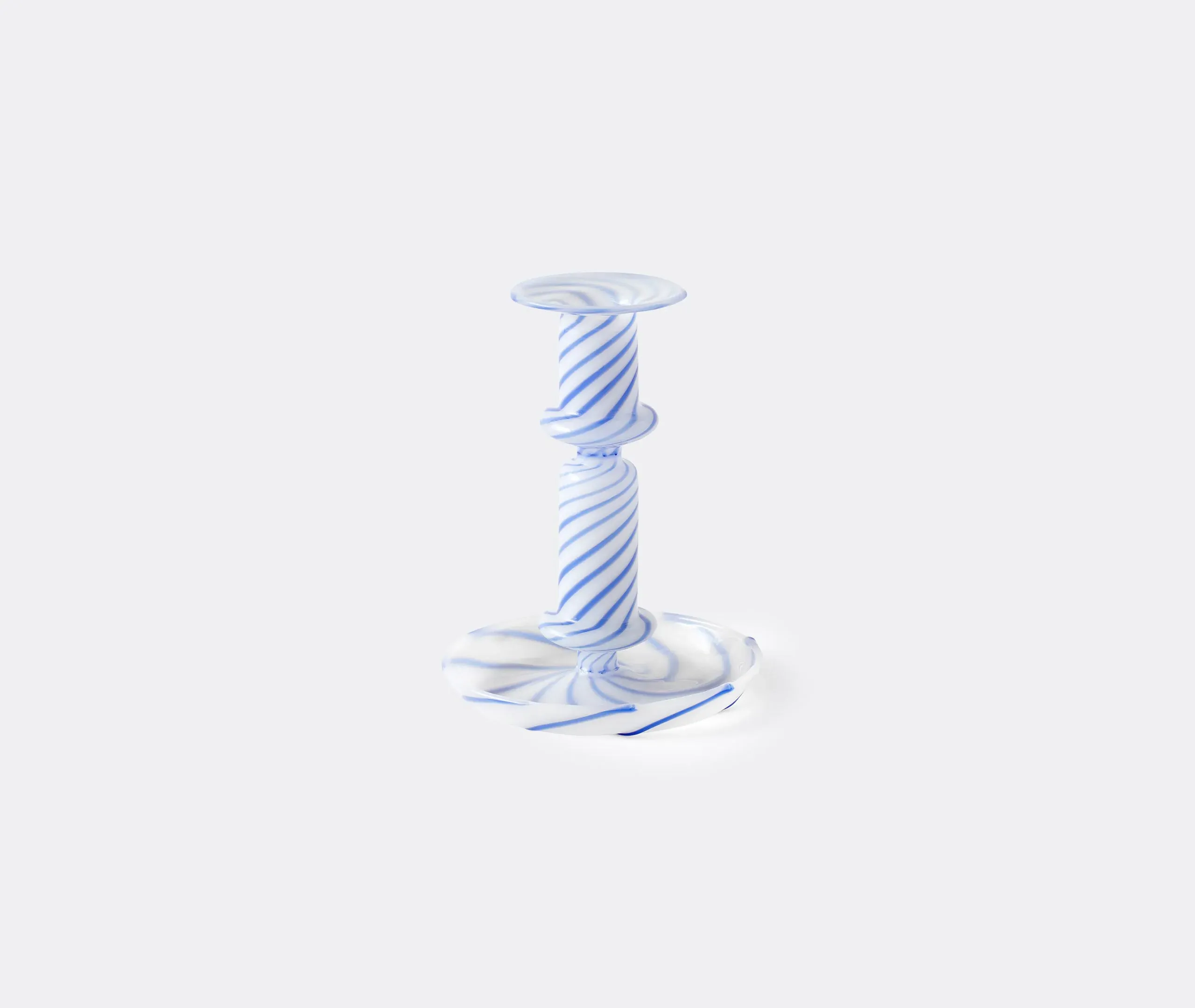 Small Stripe Candleholder - Blue, Glass image