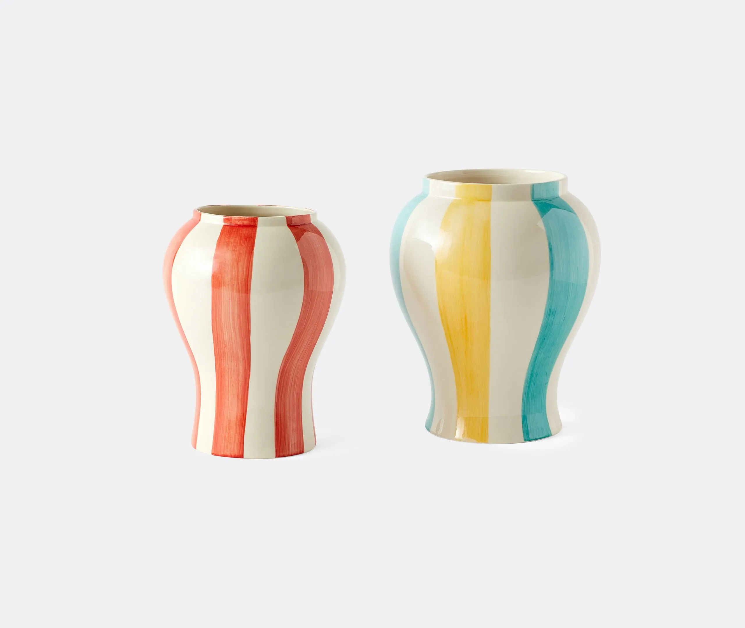 Small Striped Vase - Red, Porcelain
