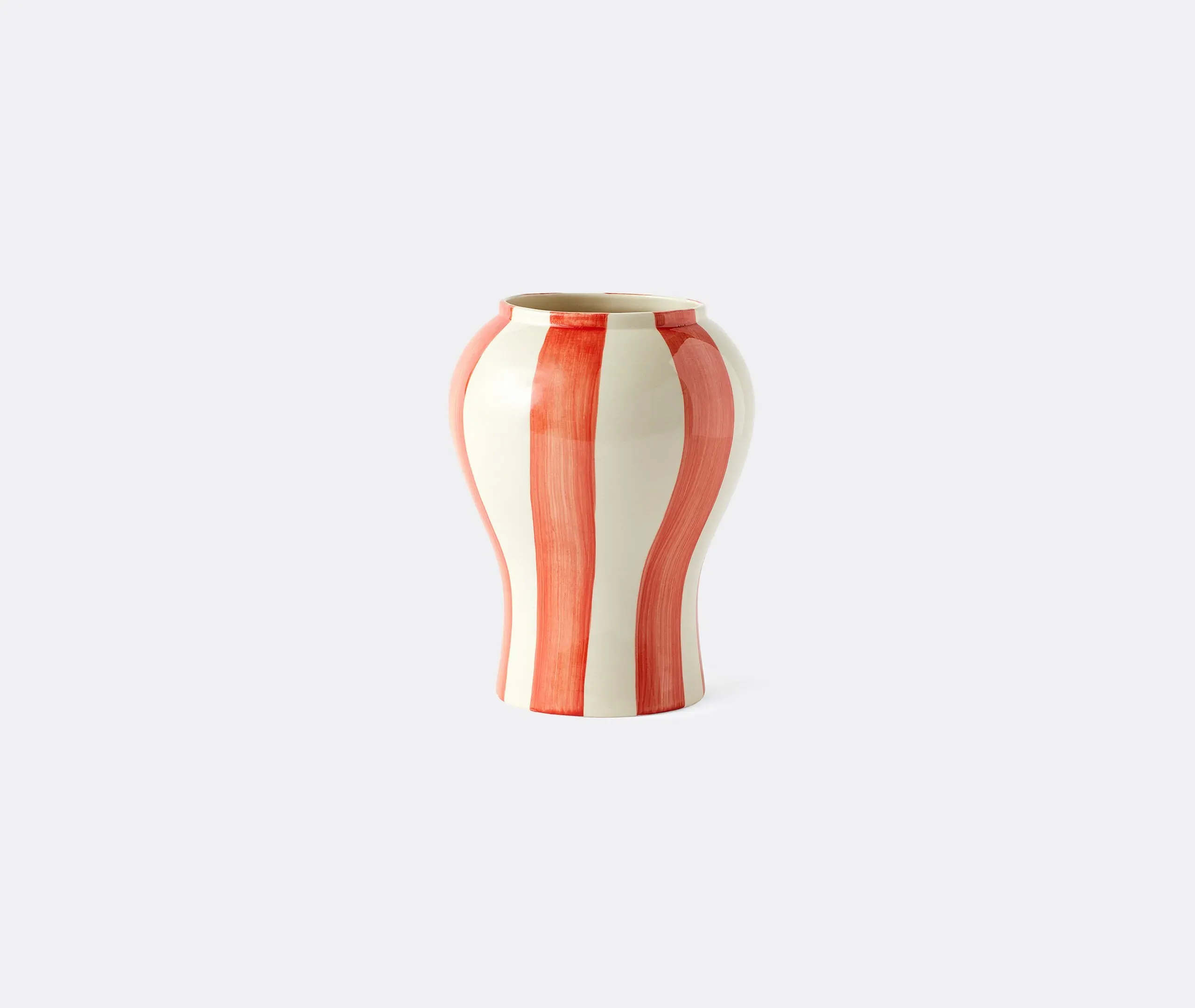 Small Striped Vase - Red, Porcelain