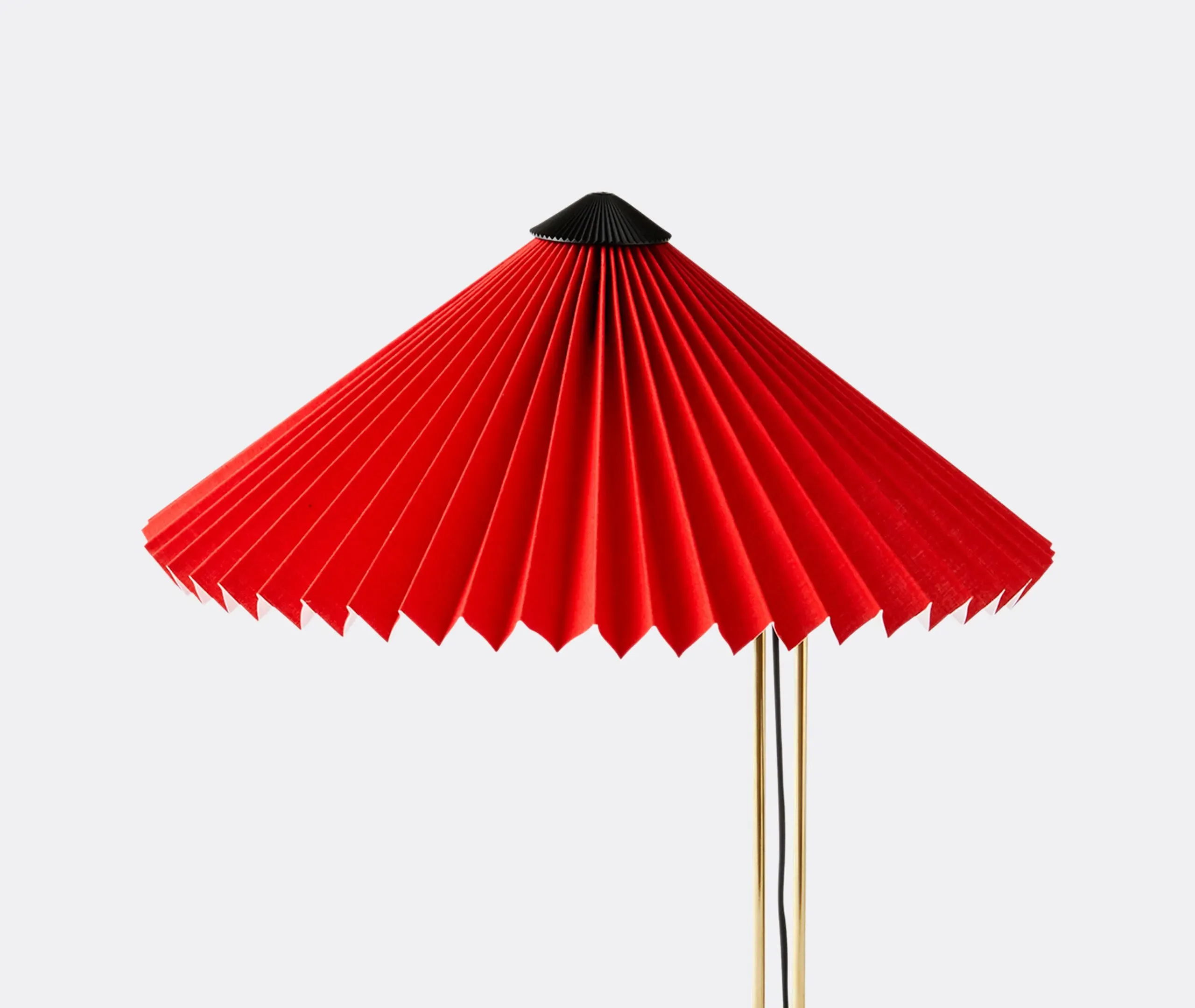 Small Table Lamp with Dimmer - Red, Cotton