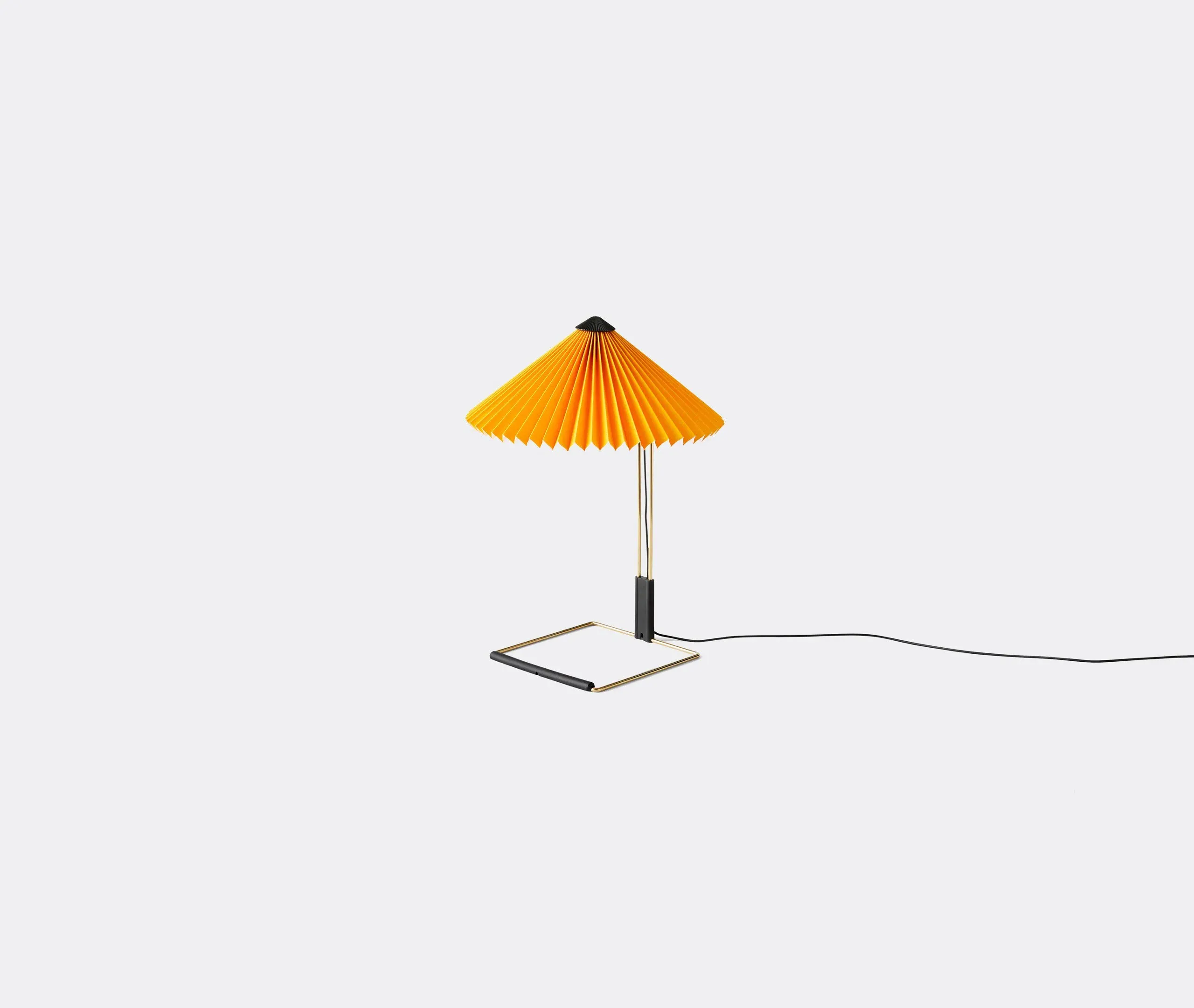 Small Table Lamp with Dimmer - Yellow, Cotton