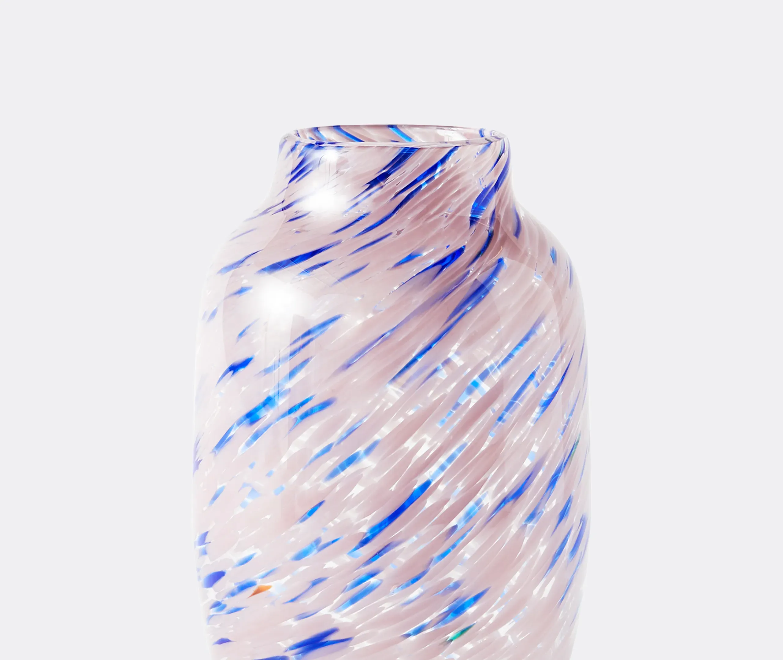 Splash Large Round Vase - Pink and Blue, Glass alternate view