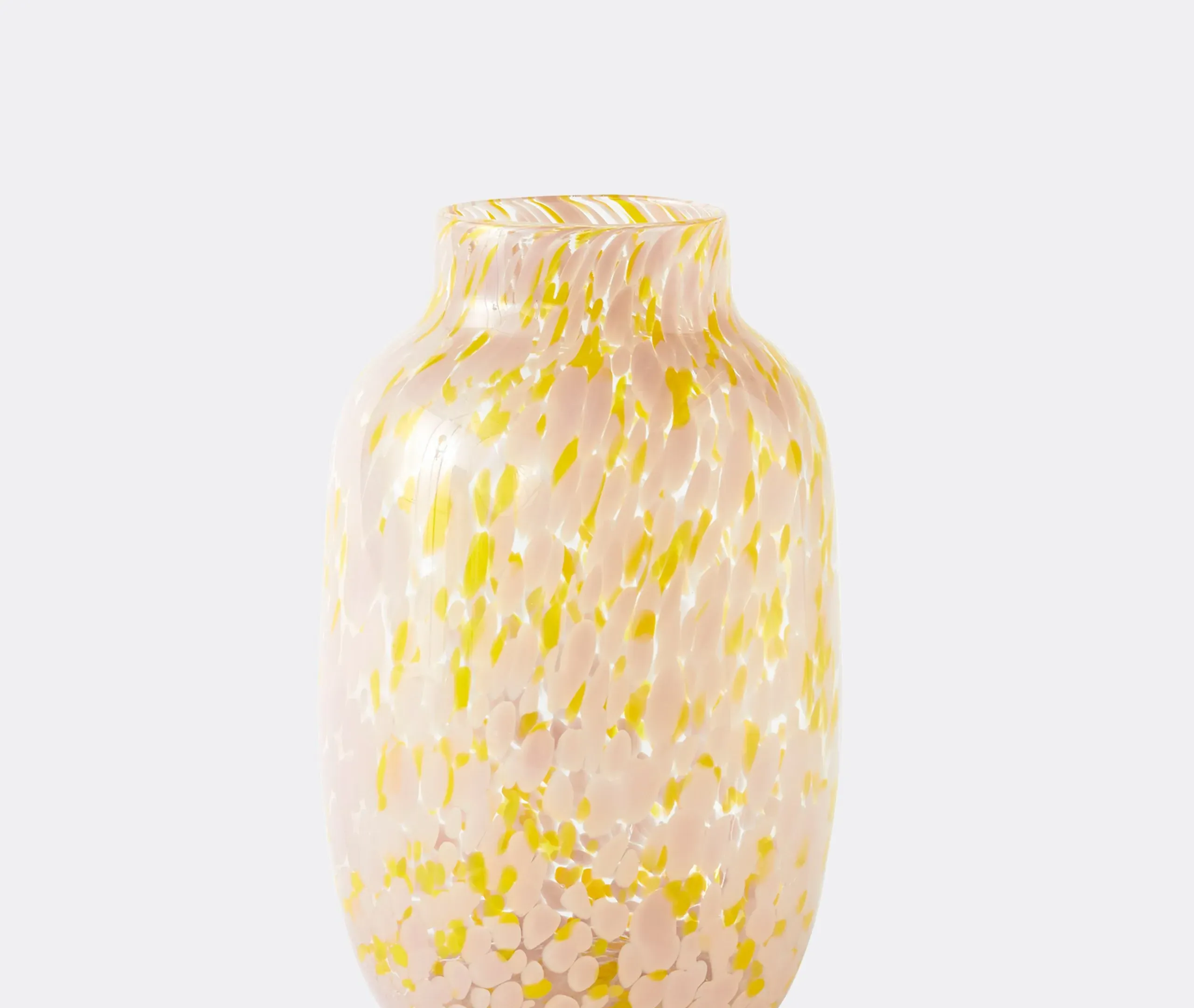 Splash Large Round Vase - Pink And Yellow