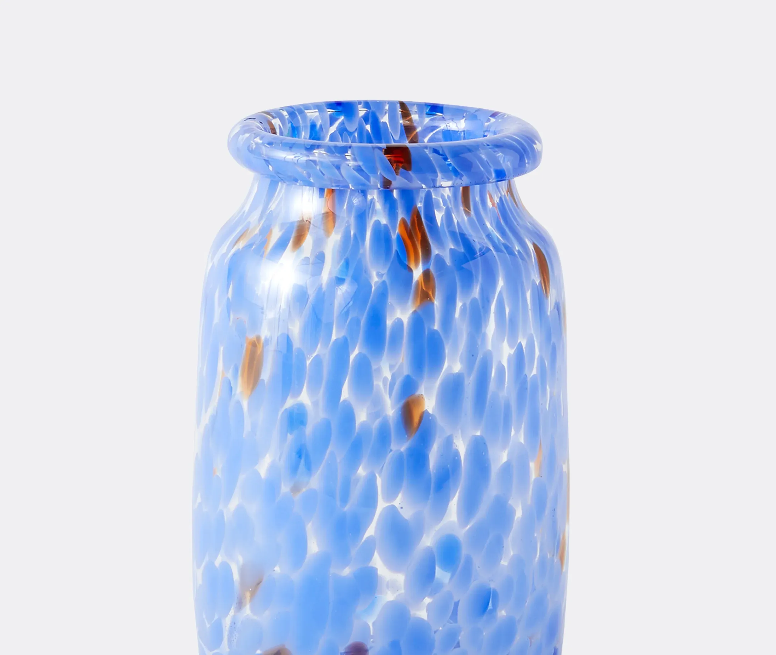 Splash Medium Roll Neck Vase - Blue alternate view