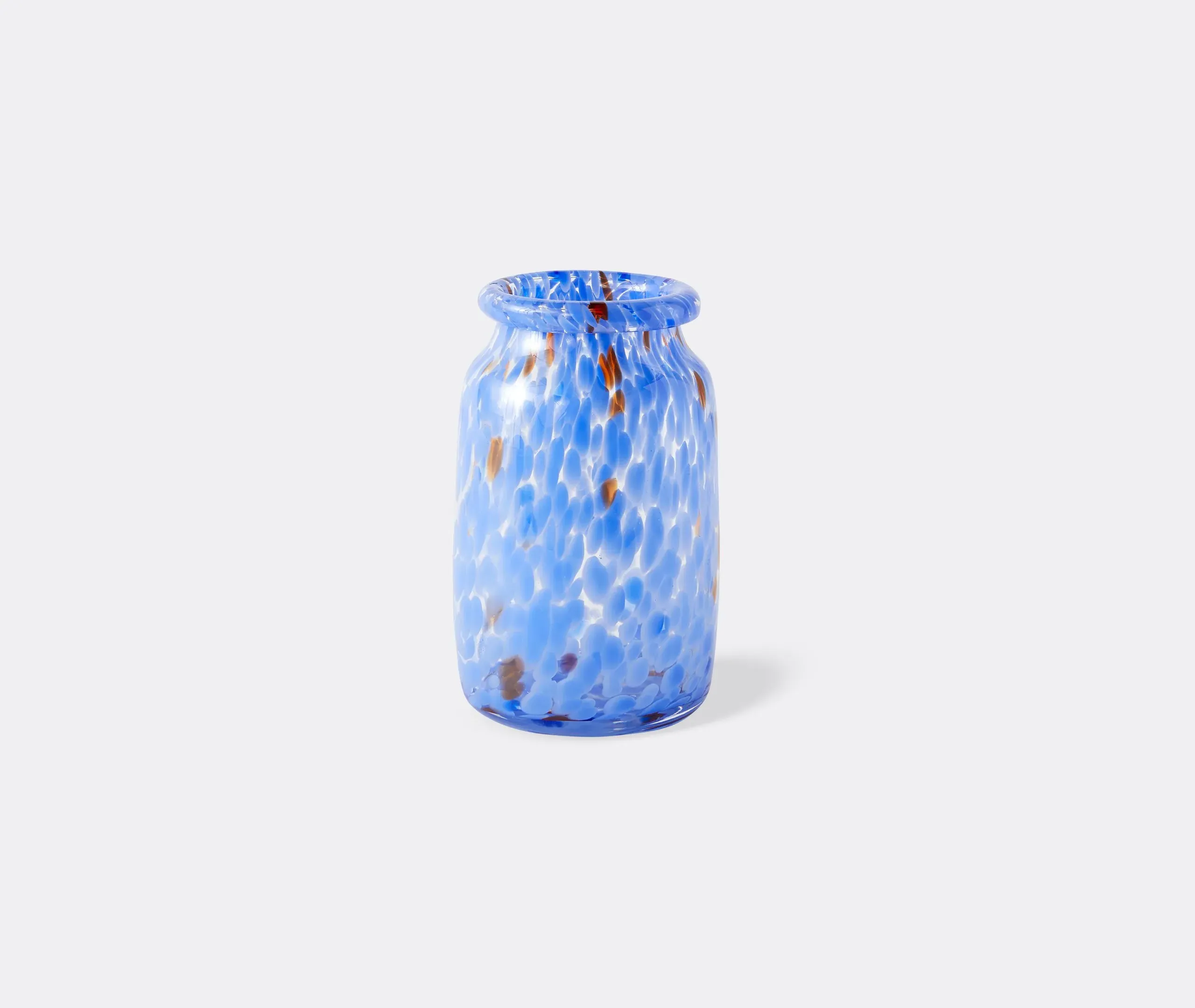 Splash Medium Roll Neck Vase - Blue image