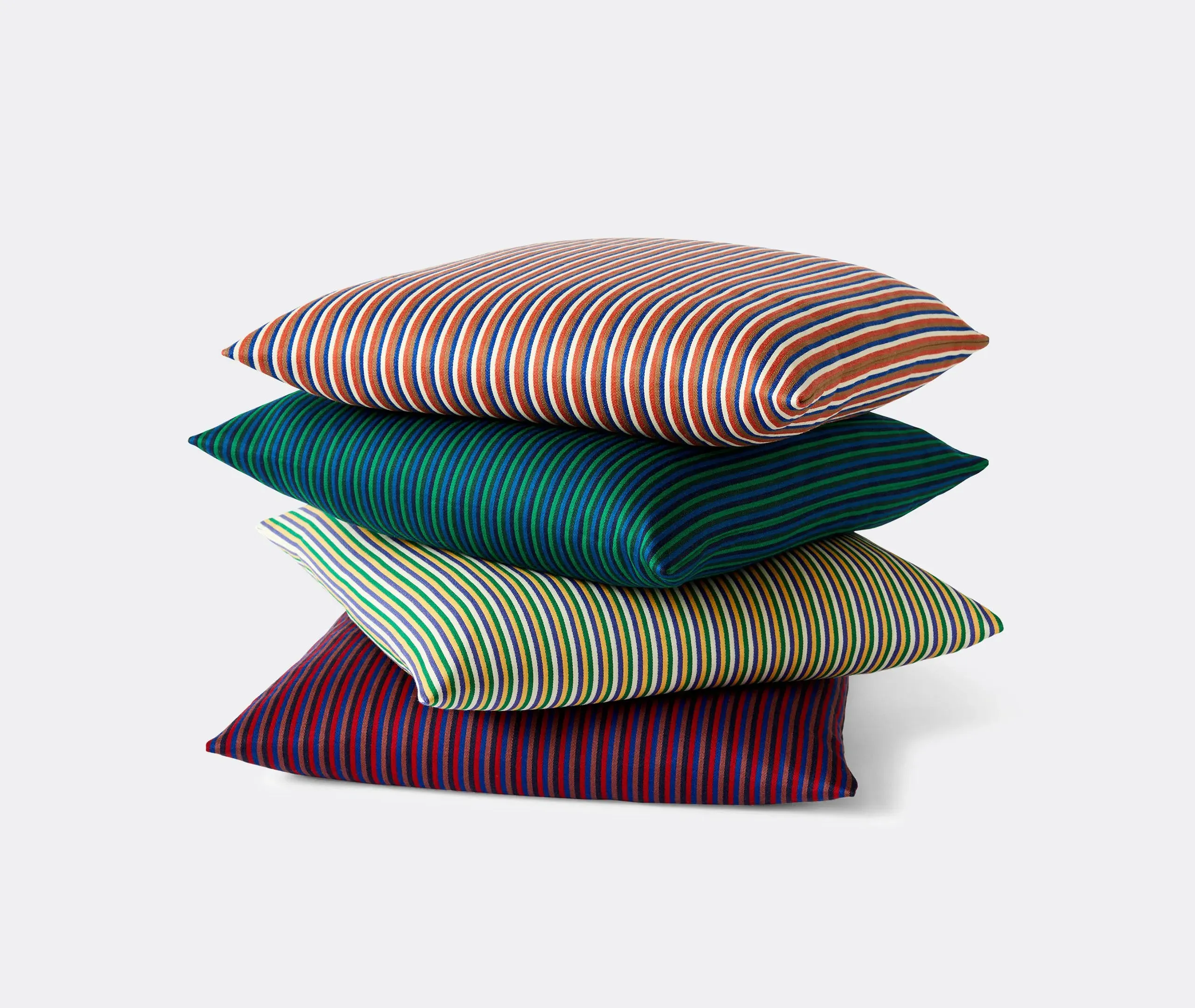Striped Cushion - Red, Fabric