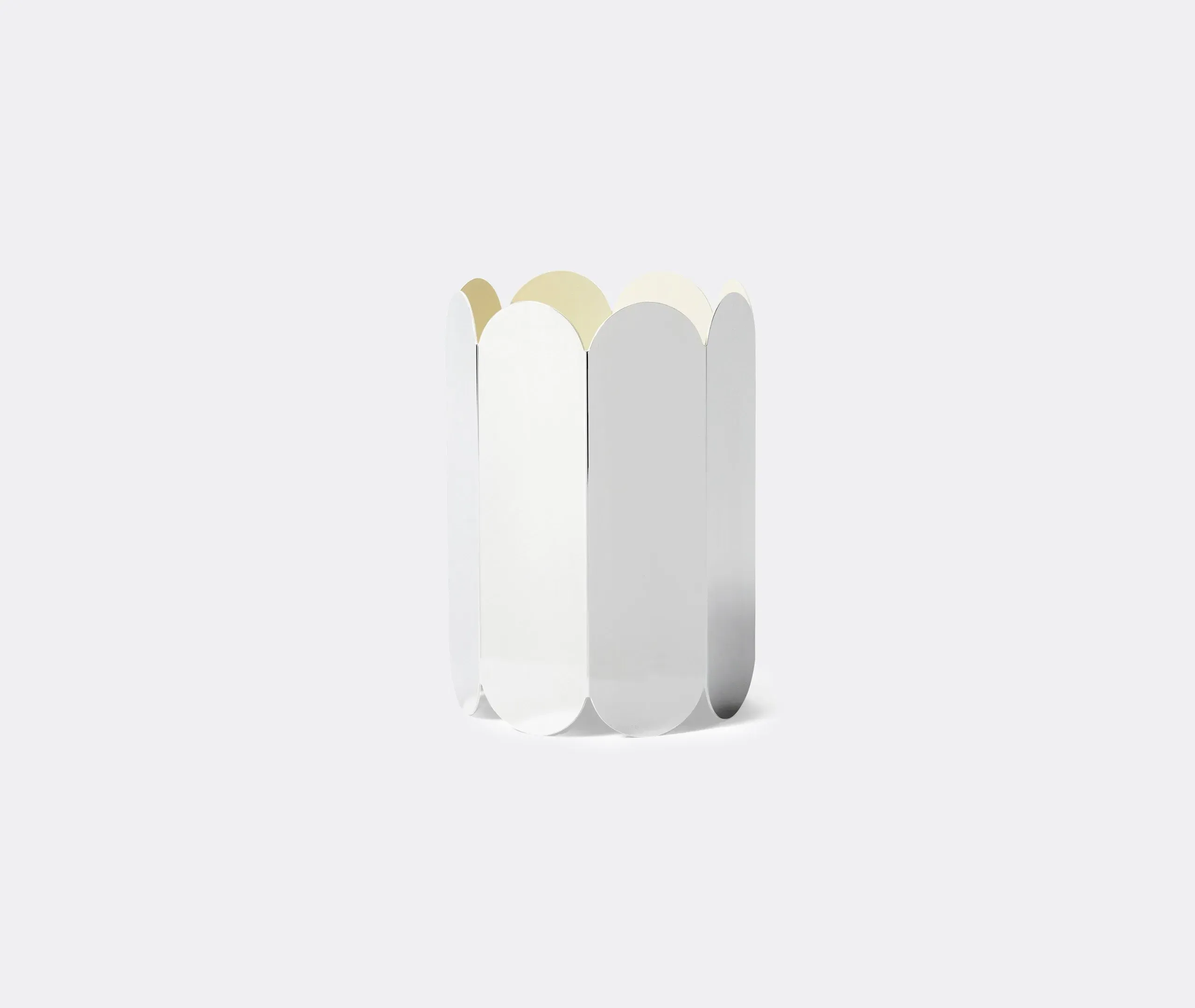 Tall Vase with Arcs - Mirror, Zinc Alloy
