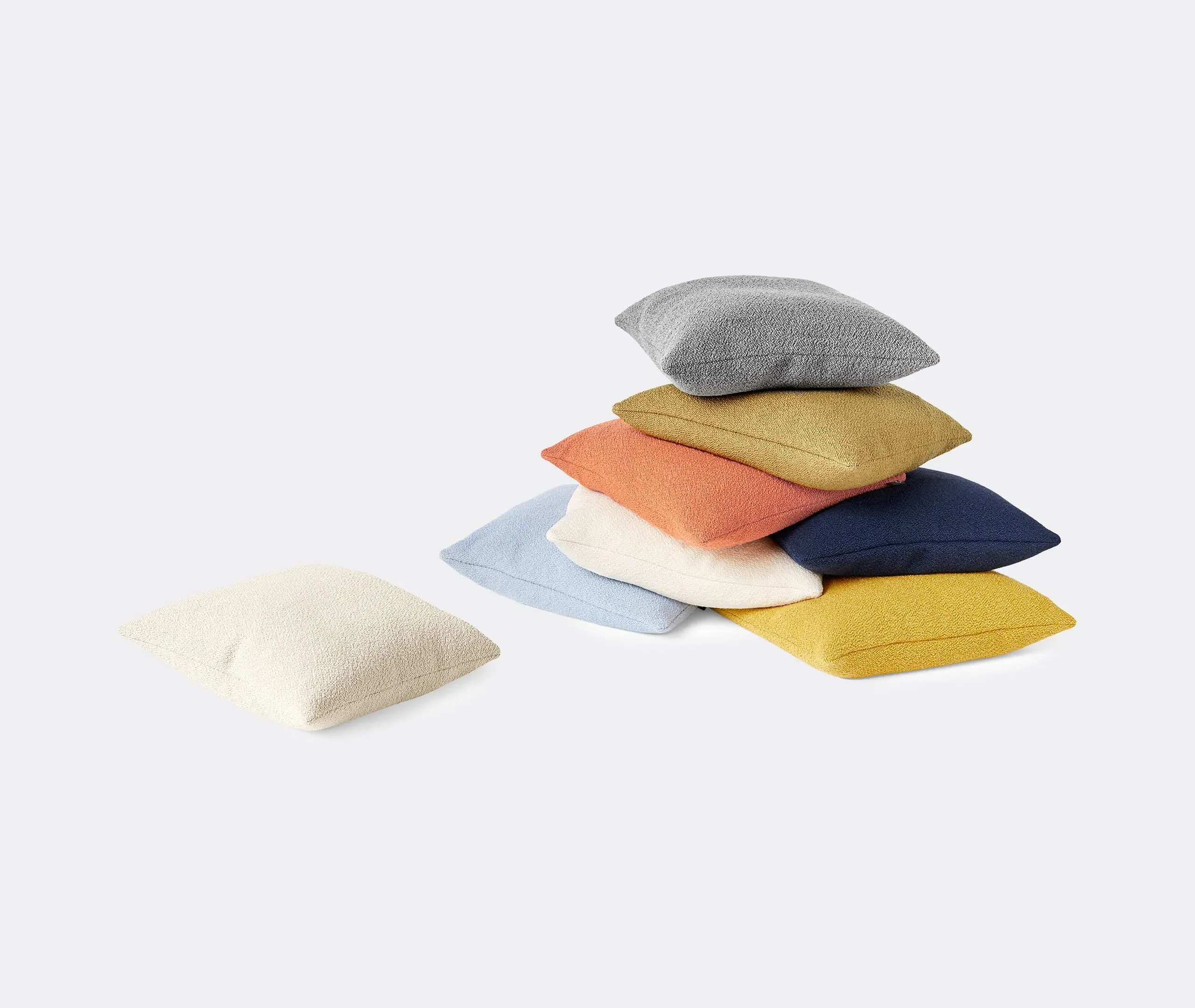 Texture Cushion - Dark Blue, Bouclé