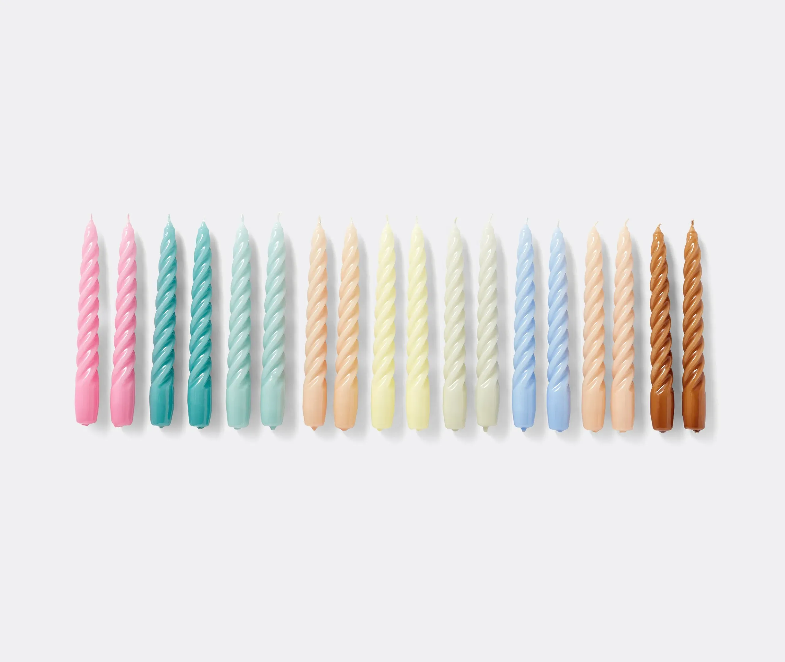 Twist Candle Set of 6 - Multicolor