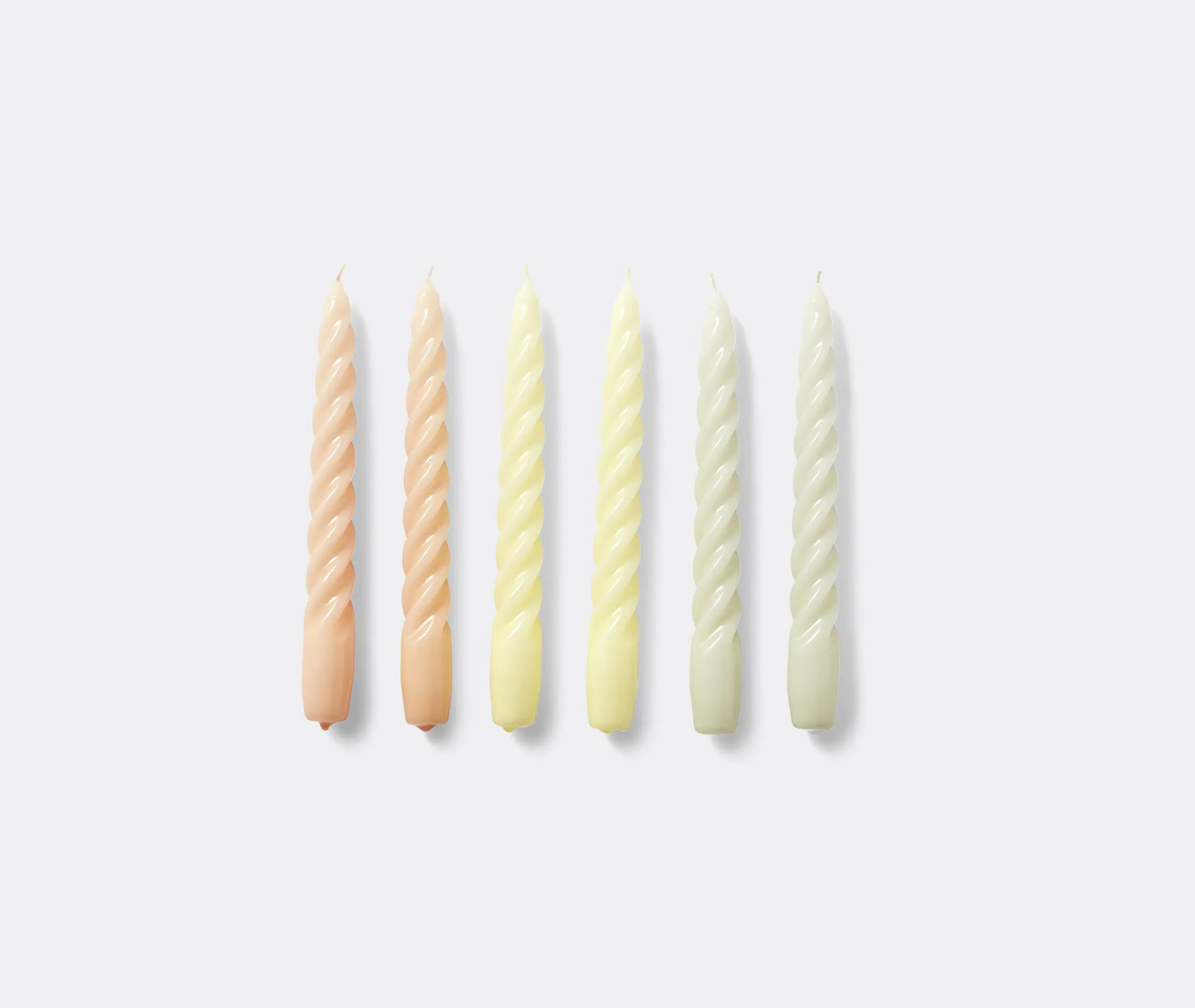 Twist Candle Set of 6 - Multicolor image