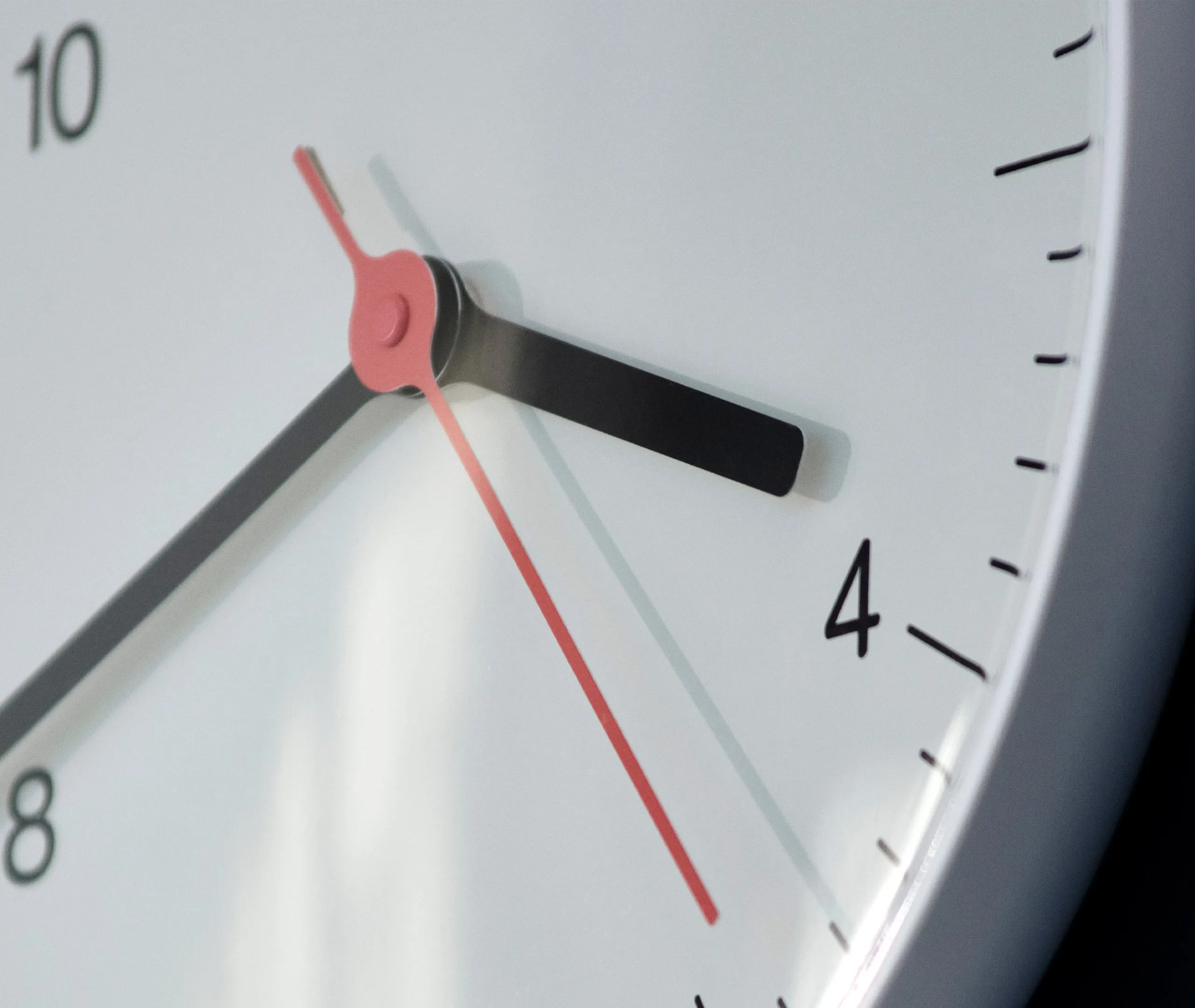 Wall Clock with Analog Display - White