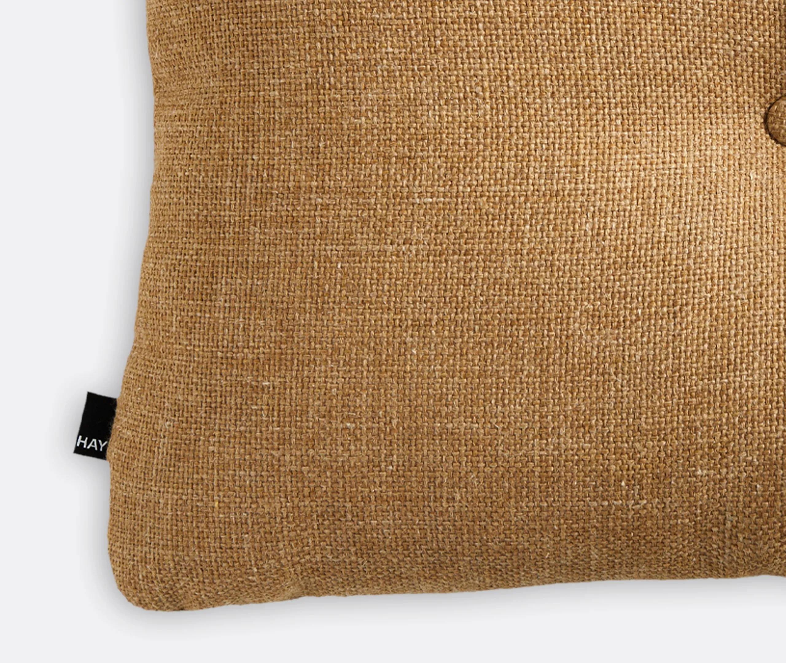 XL Dot Cushion with Button Tuft - Camel