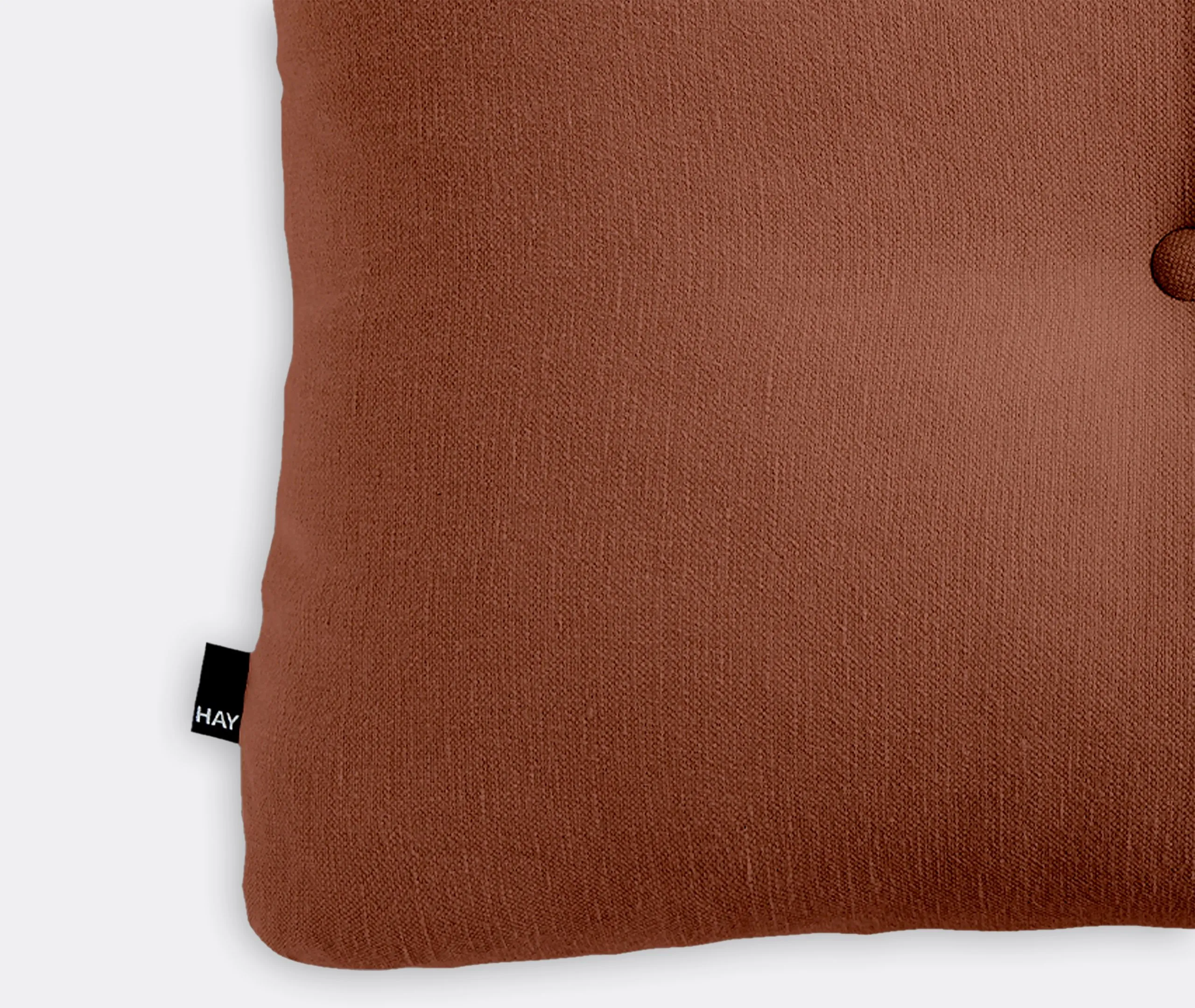 XL Dot Cushion with Button Tuft - Terracotta
