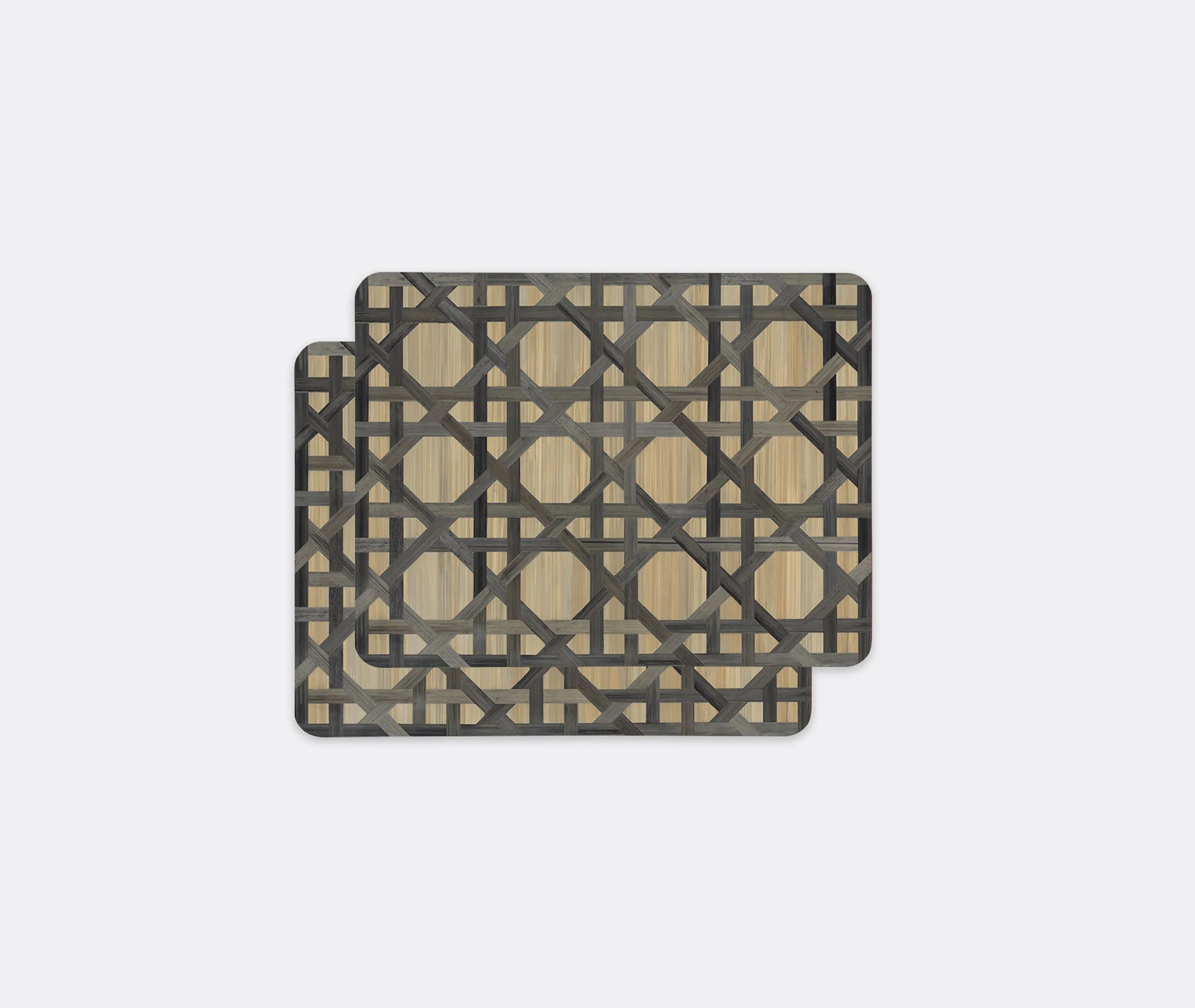 Epoch Rectangular Tablemat Set of Two - Anthracite, Eucalyptus image