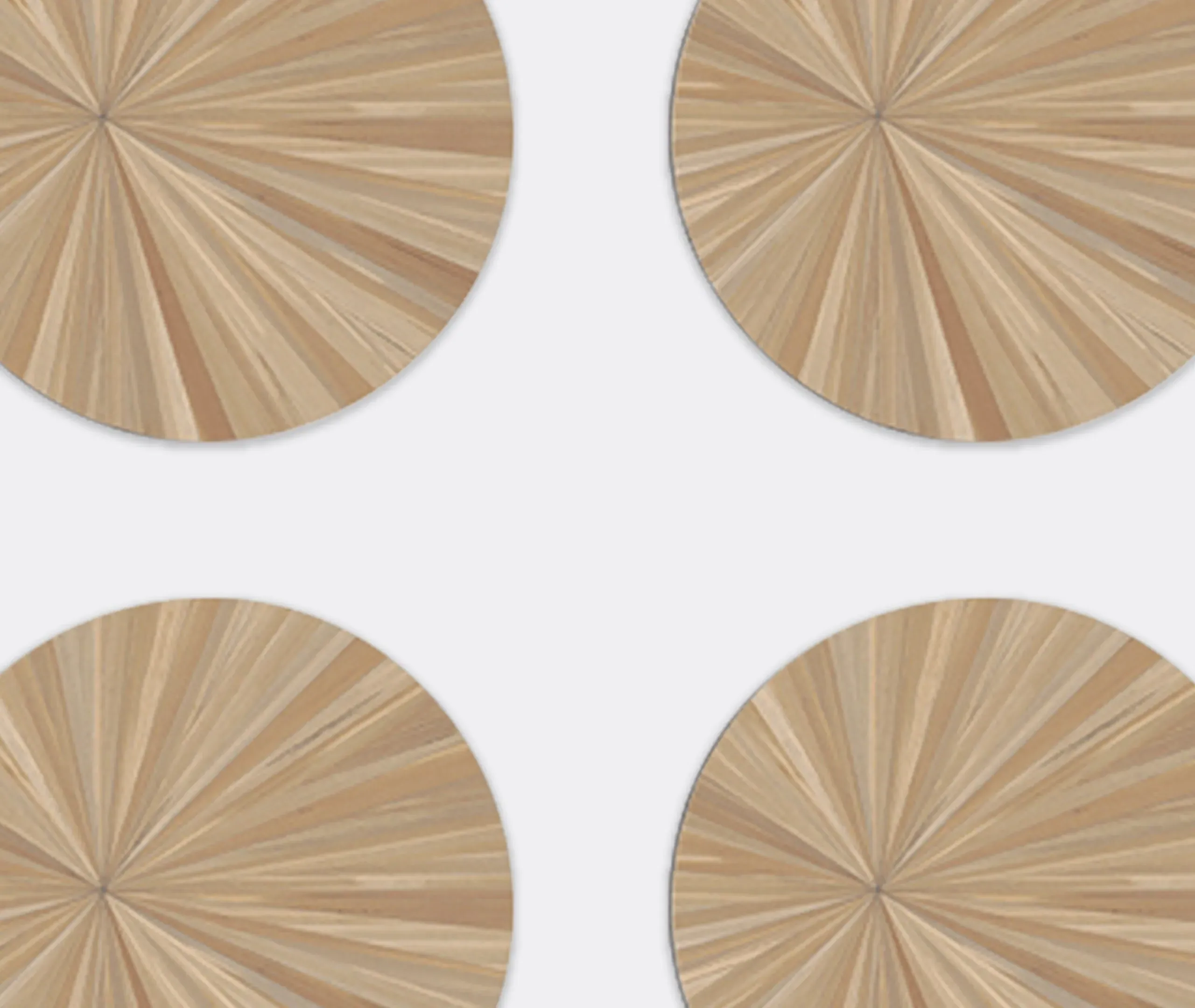 Round Coaster Set of 4 - Fawn, Eucalyptus Wood
