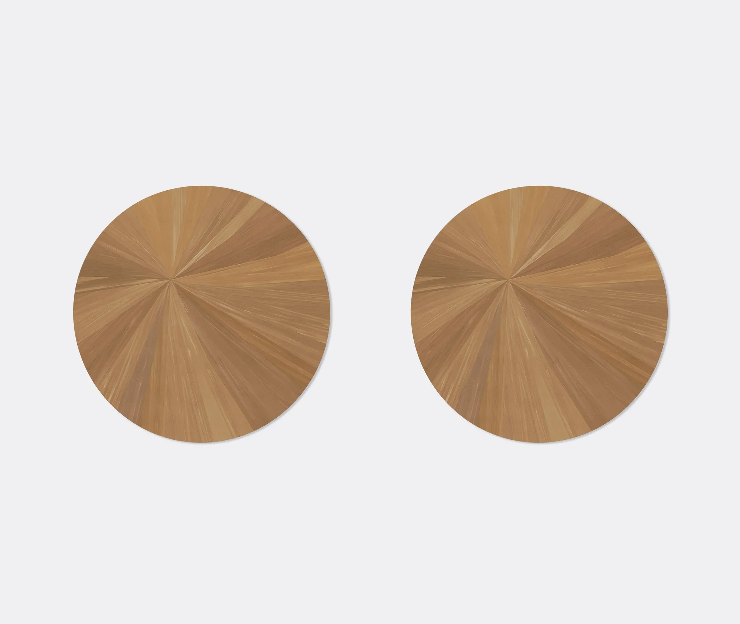 Round Tablemat Set of 2 - Bronze, Eucalyptus Wood
