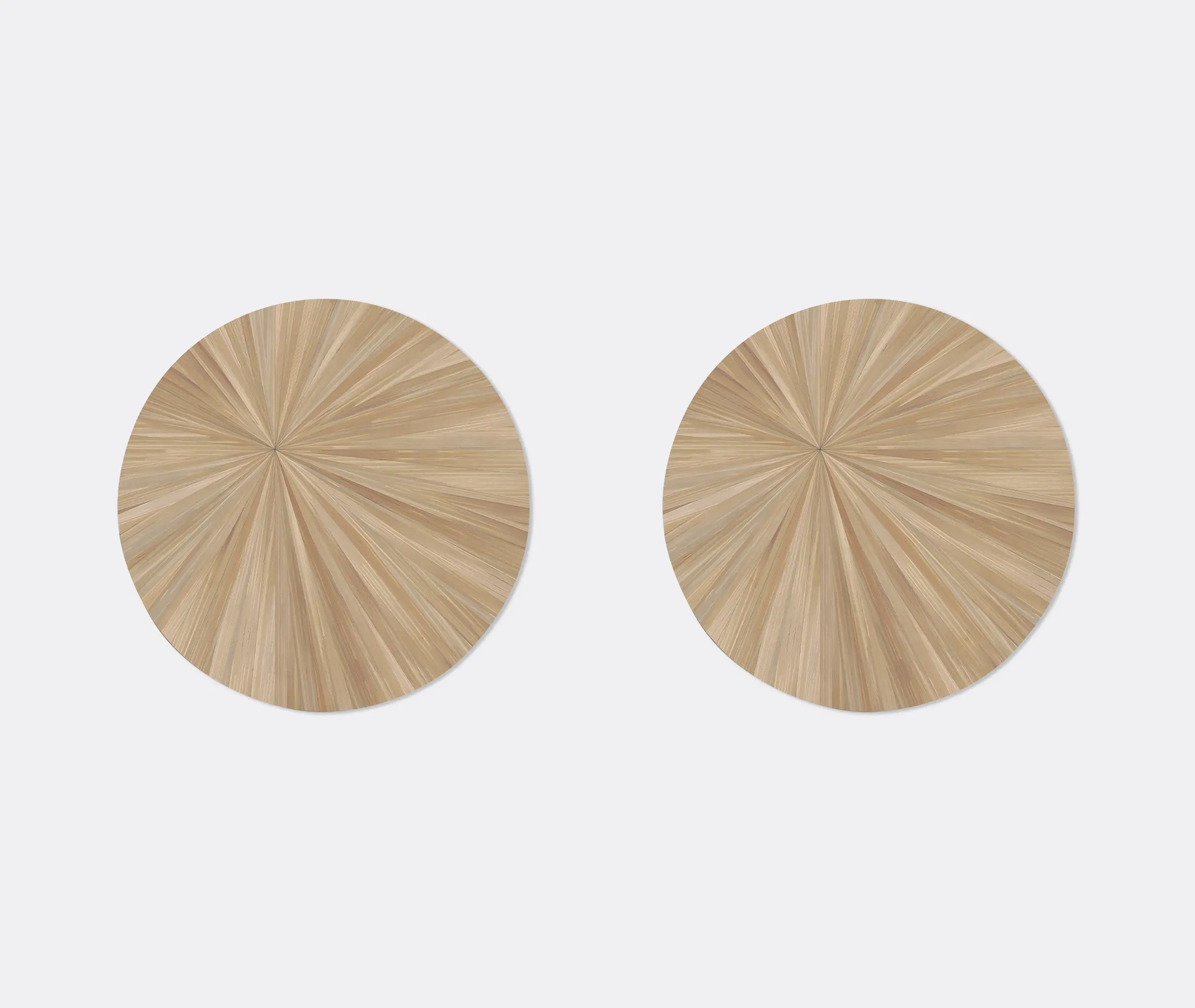 Round Tablemat Set of 2 - Fawn, Eucalyptus Wood