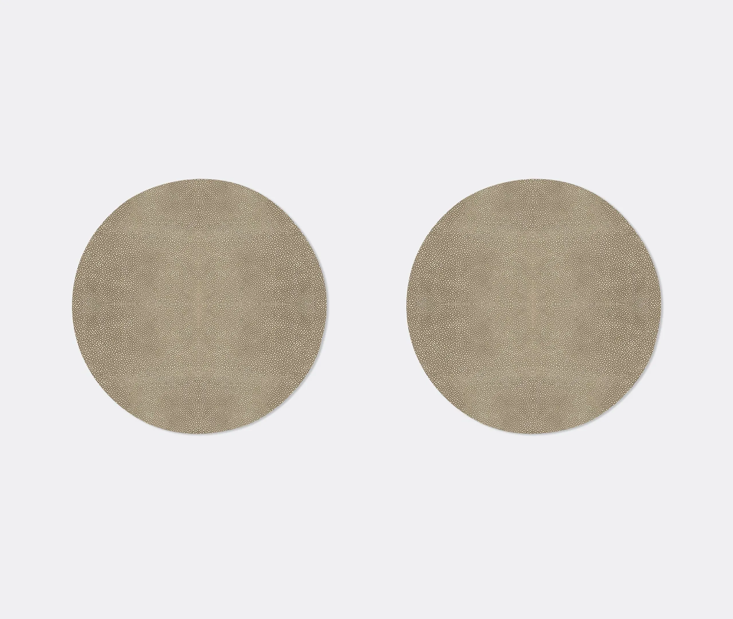 Round Tablemat Set of 2 - Mink, Eucalyptus Wood