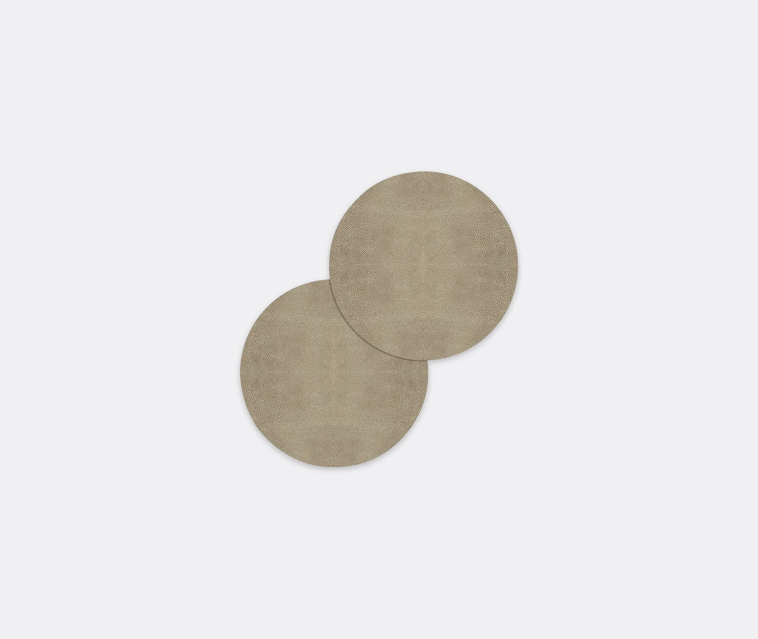 Round Tablemat Set of 2 - Mink, Eucalyptus Wood