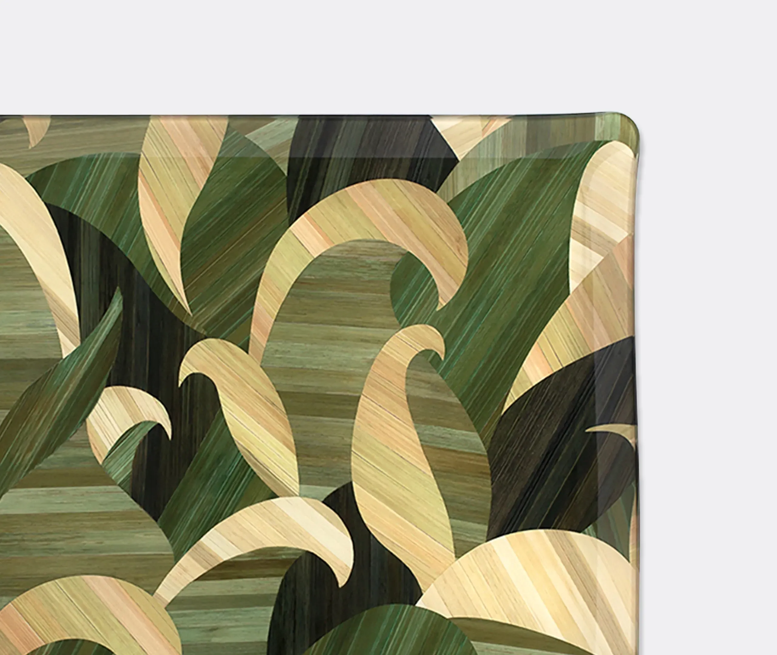 Serving Tray with Marquetry - Green, Eucalyptus