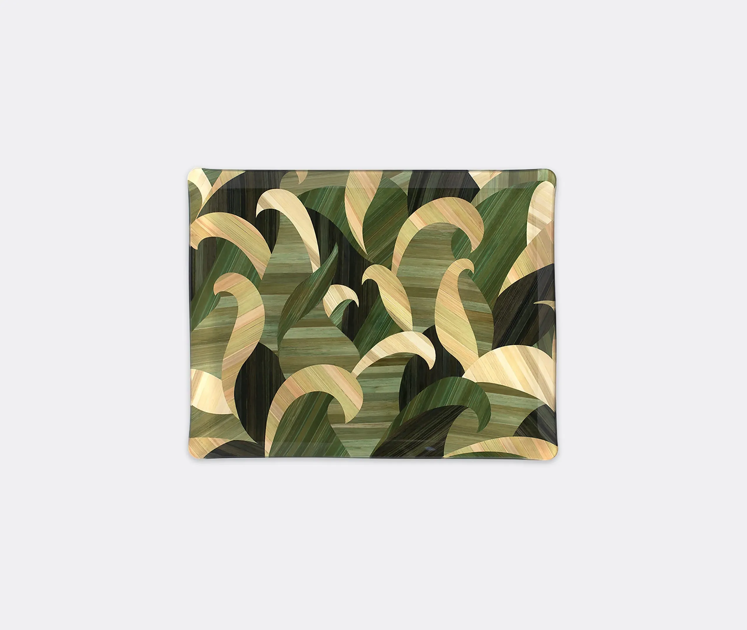 Serving Tray with Marquetry - Green, Eucalyptus image