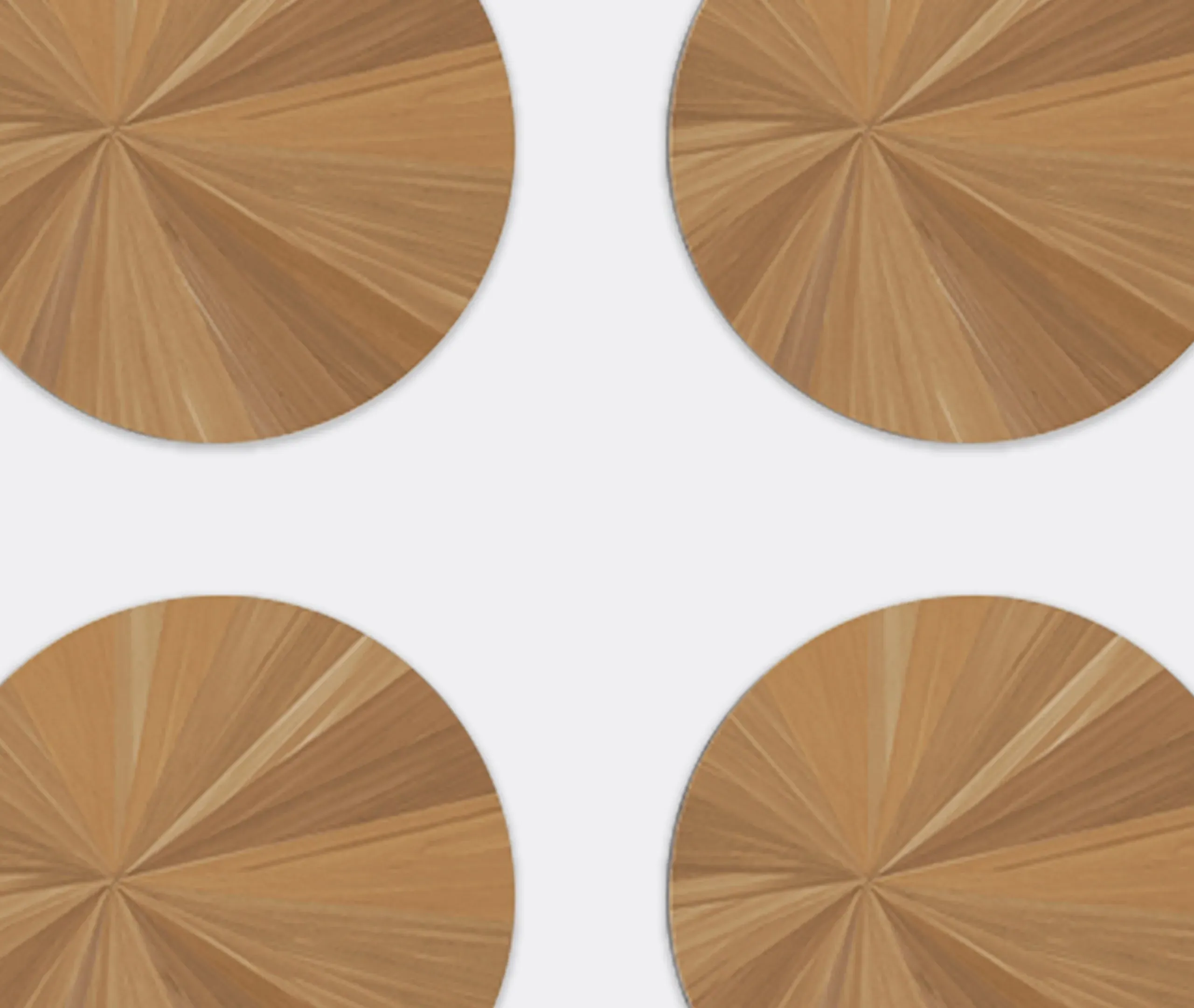 Soleil Round Coaster Set of Four - Bronze, Eucalyptus Wood