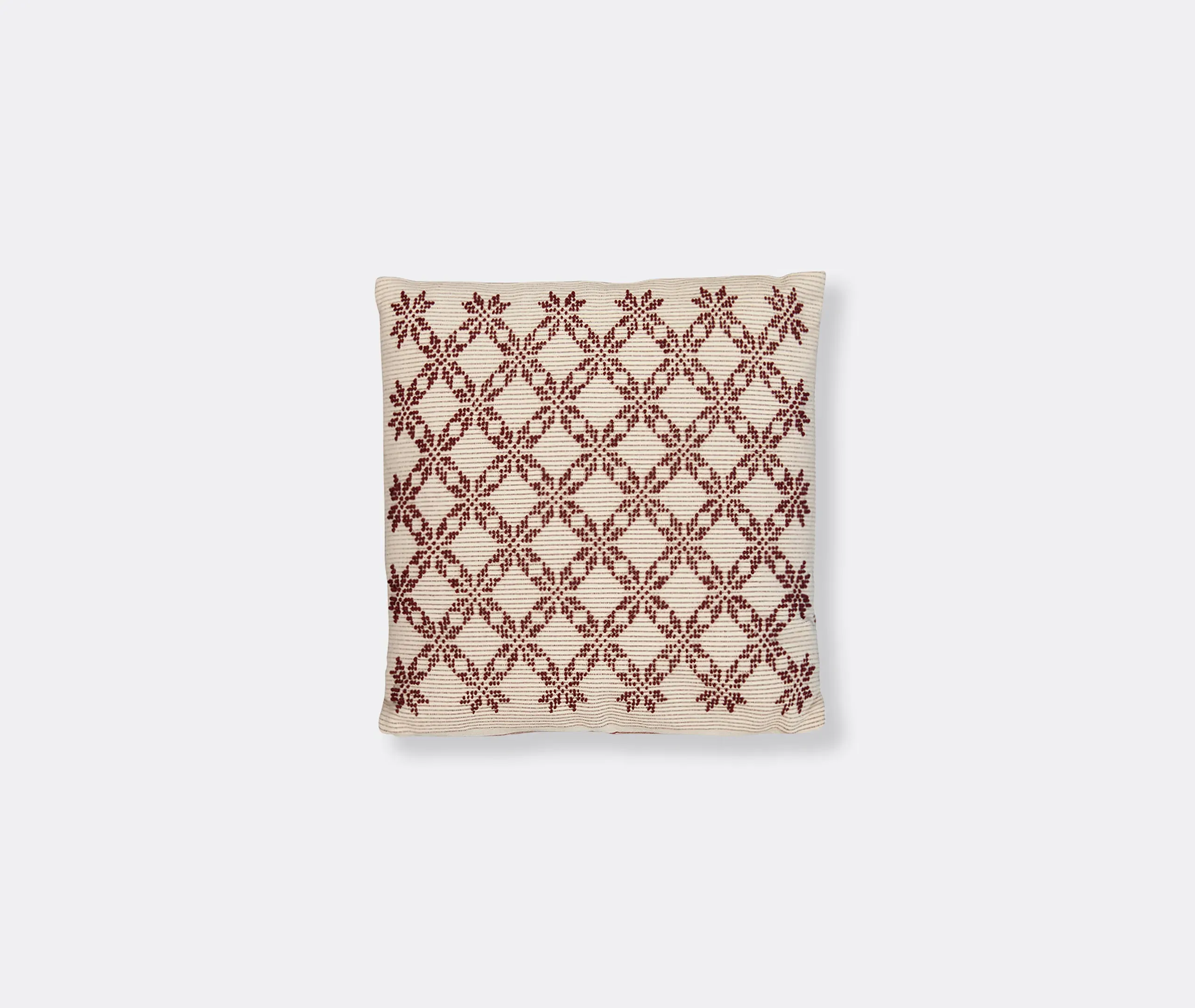 Carlota Cushion with Cross-Stitch Motif - Red product